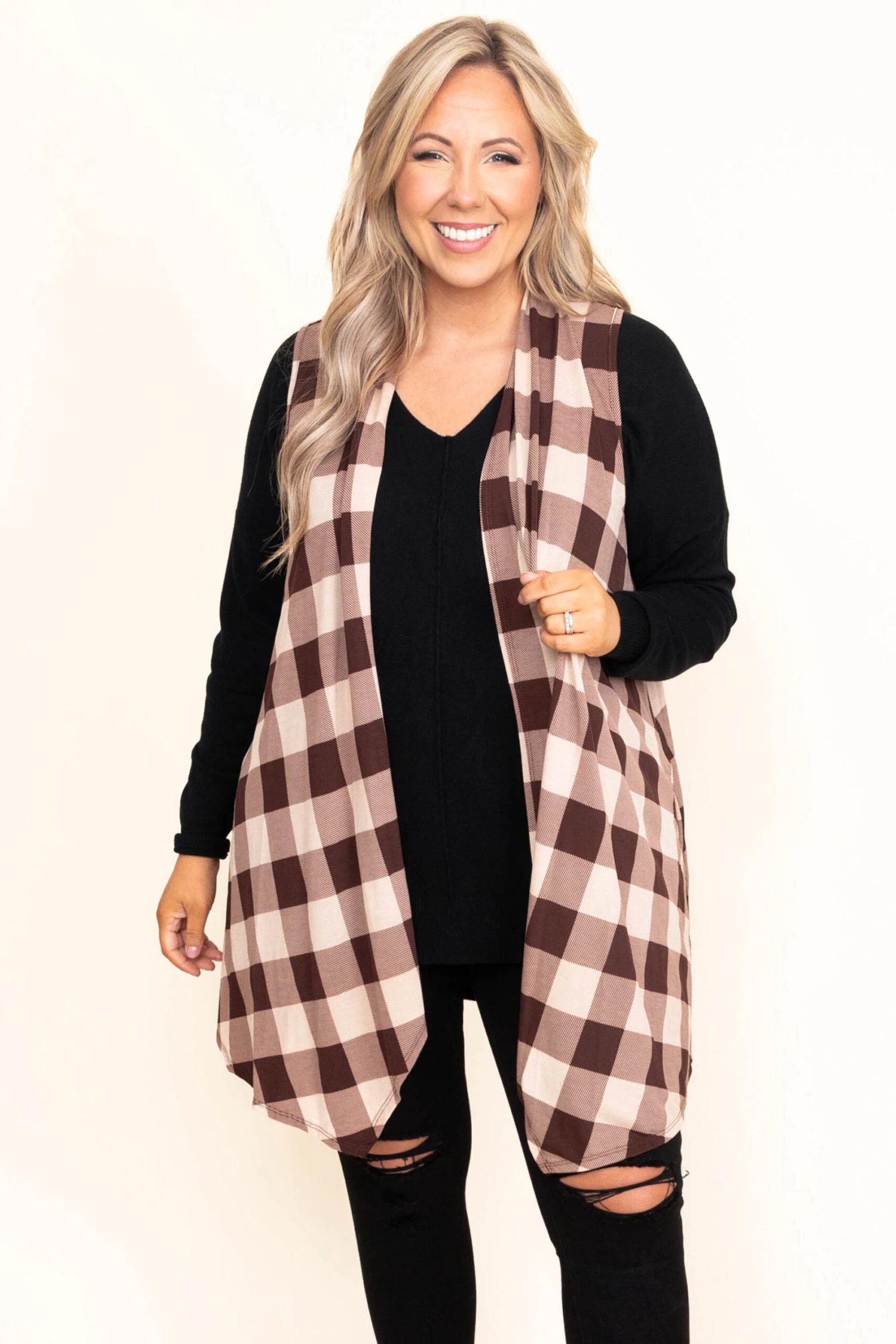 Most Of The Time Vest, Mocha 1 Most Of The Time Vest, Mocha