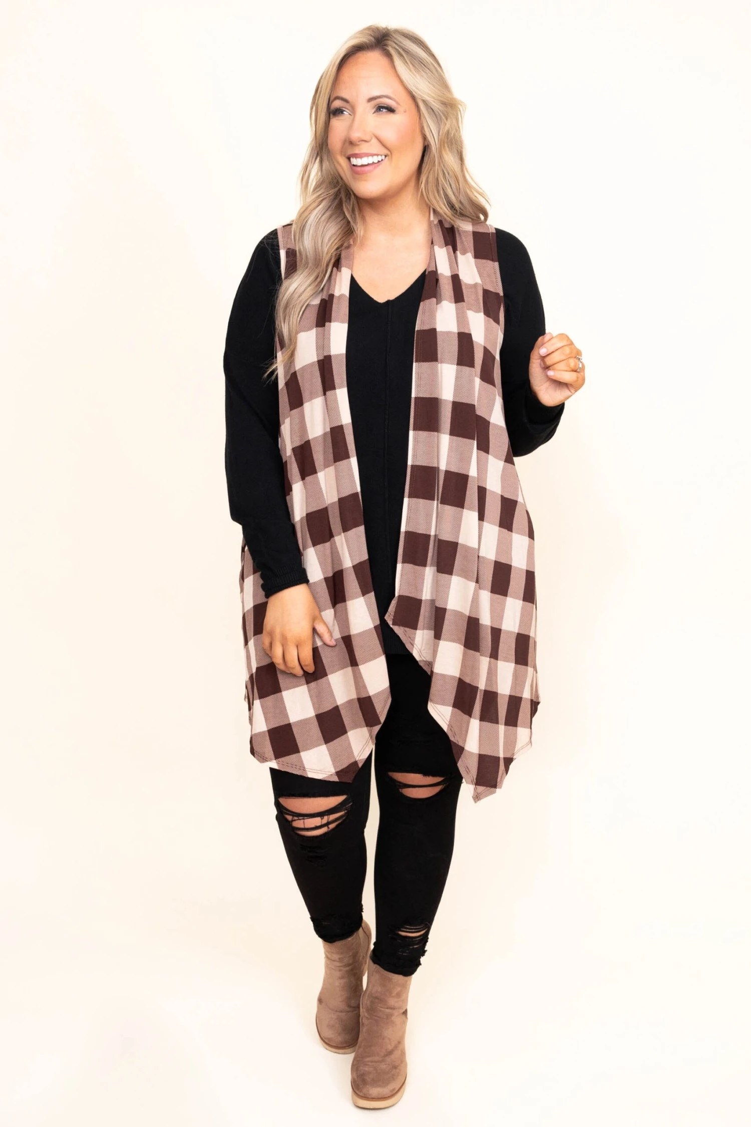 Most Of The Time Vest, Mocha 2 Most Of The Time Vest, Mocha - Image 2