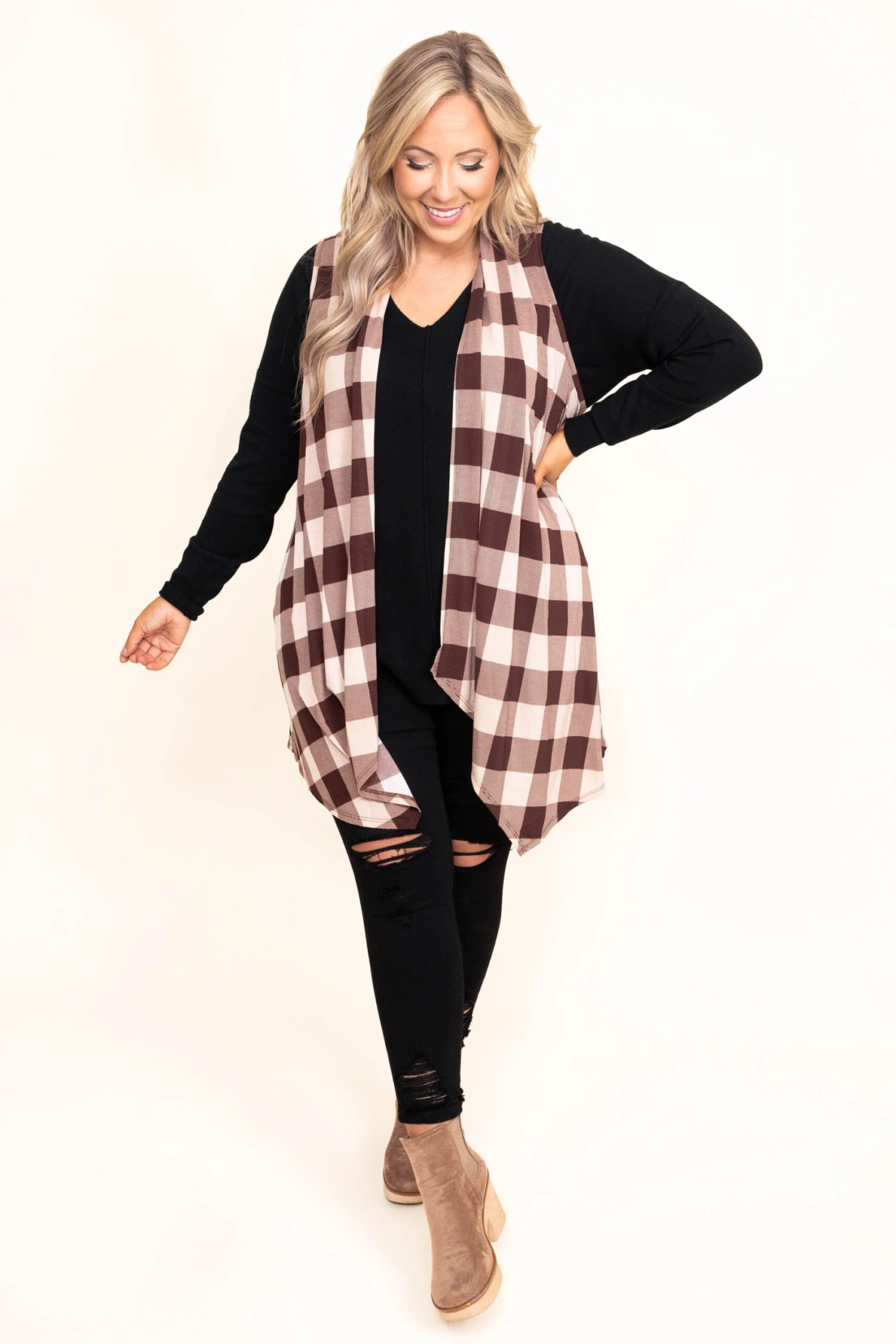 Most Of The Time Vest, Mocha 3 Most Of The Time Vest, Mocha - Image 3