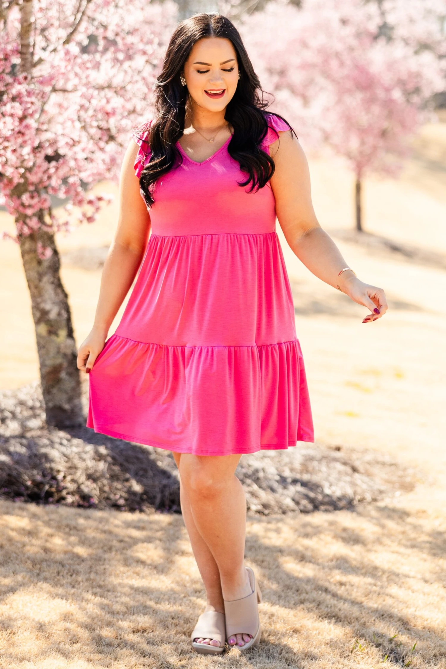 My Shining Star Dress, Fuchsia 3 My Shining Star Dress, Fuchsia - Image 3