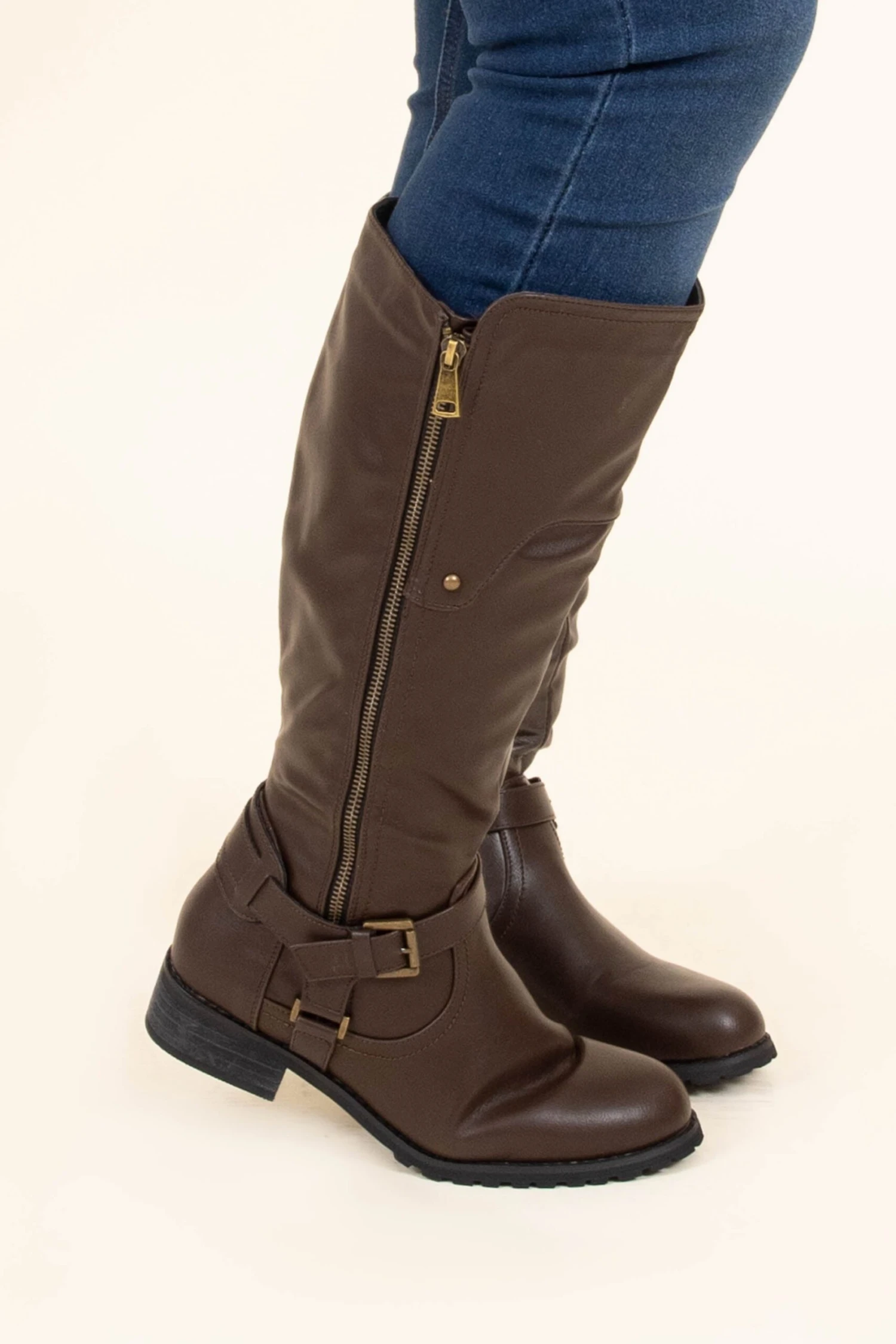 Nashville Smile Wide Calf Boots, Brown 6 Nashville Smile Wide Calf Boots, Brown - Image 6