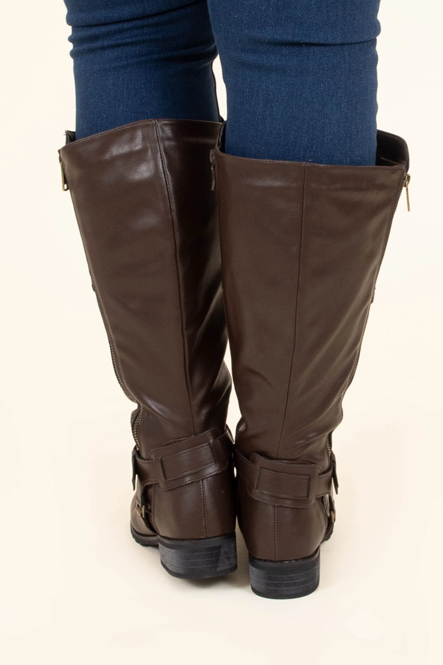 Nashville Smile Wide Calf Boots, Brown 5 Nashville Smile Wide Calf Boots, Brown - Image 5