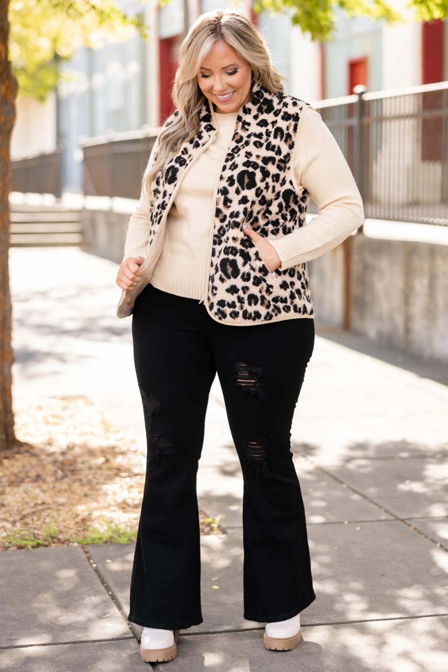 Never Alone Vest, Tan 2 Never Alone Vest, Tan - Image 2