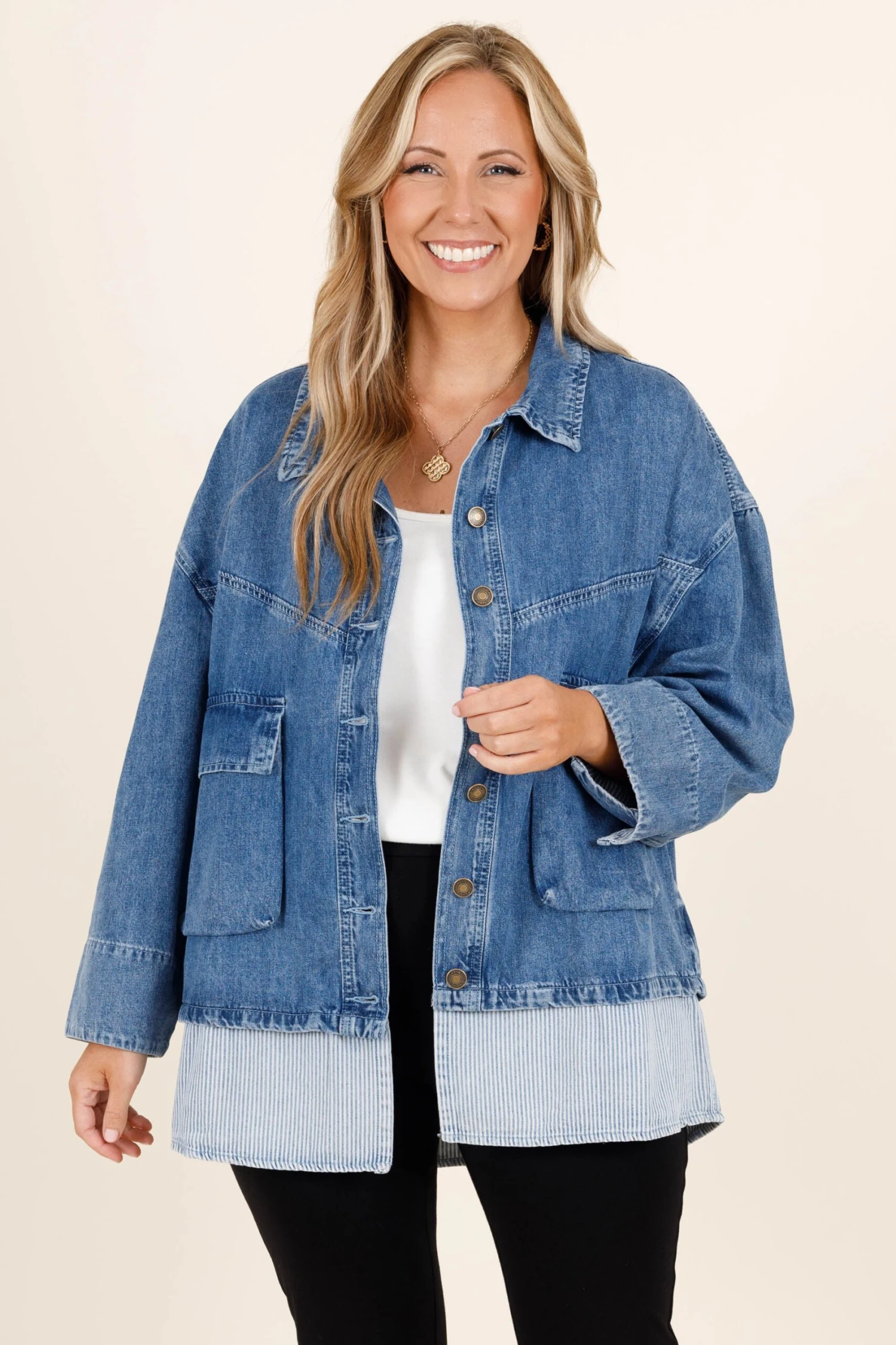 New To Town Jacket, Medium Wash 2 New To Town Jacket, Medium Wash - Image 2