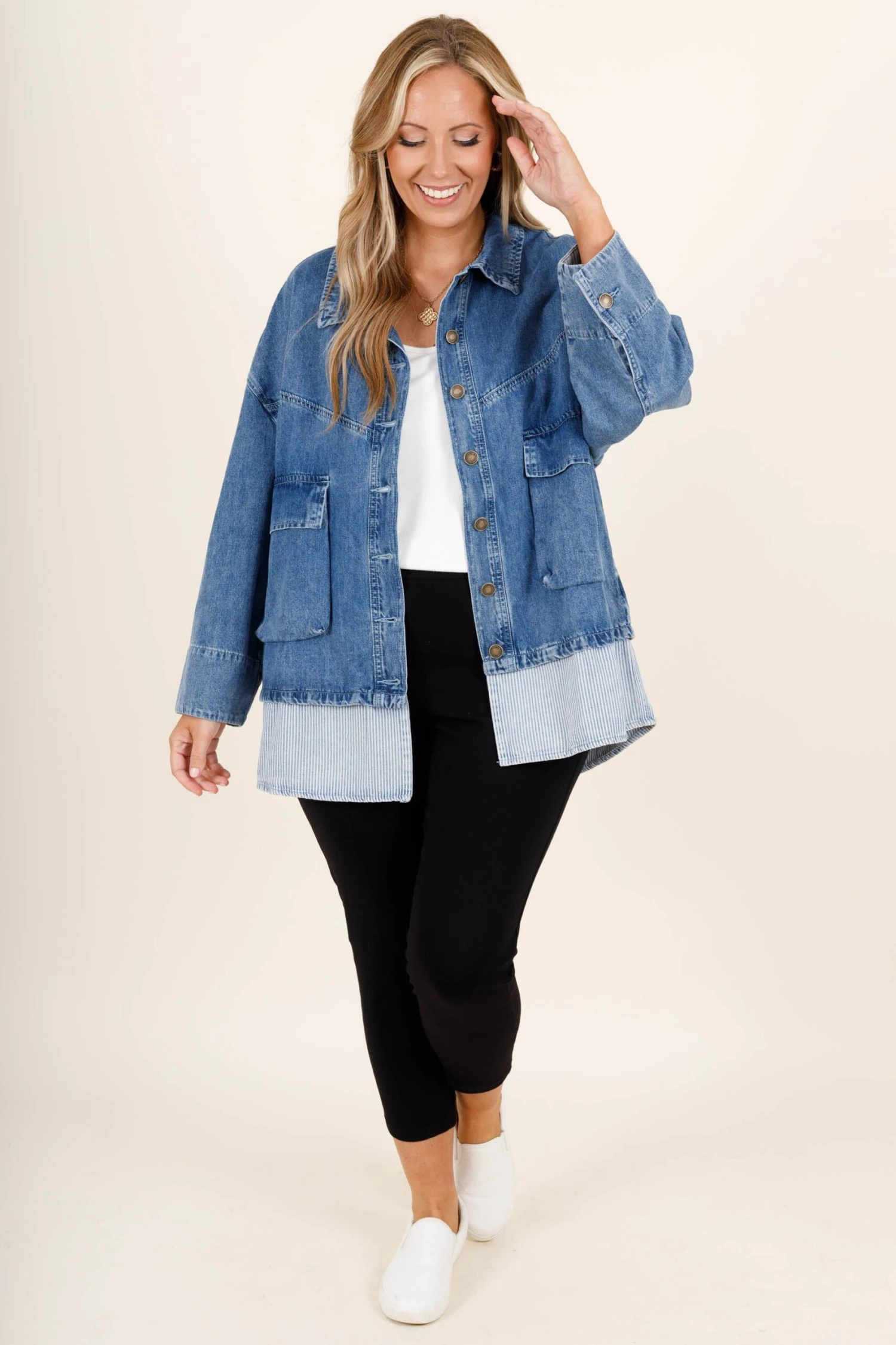 New To Town Jacket, Medium Wash 3 New To Town Jacket, Medium Wash - Image 3