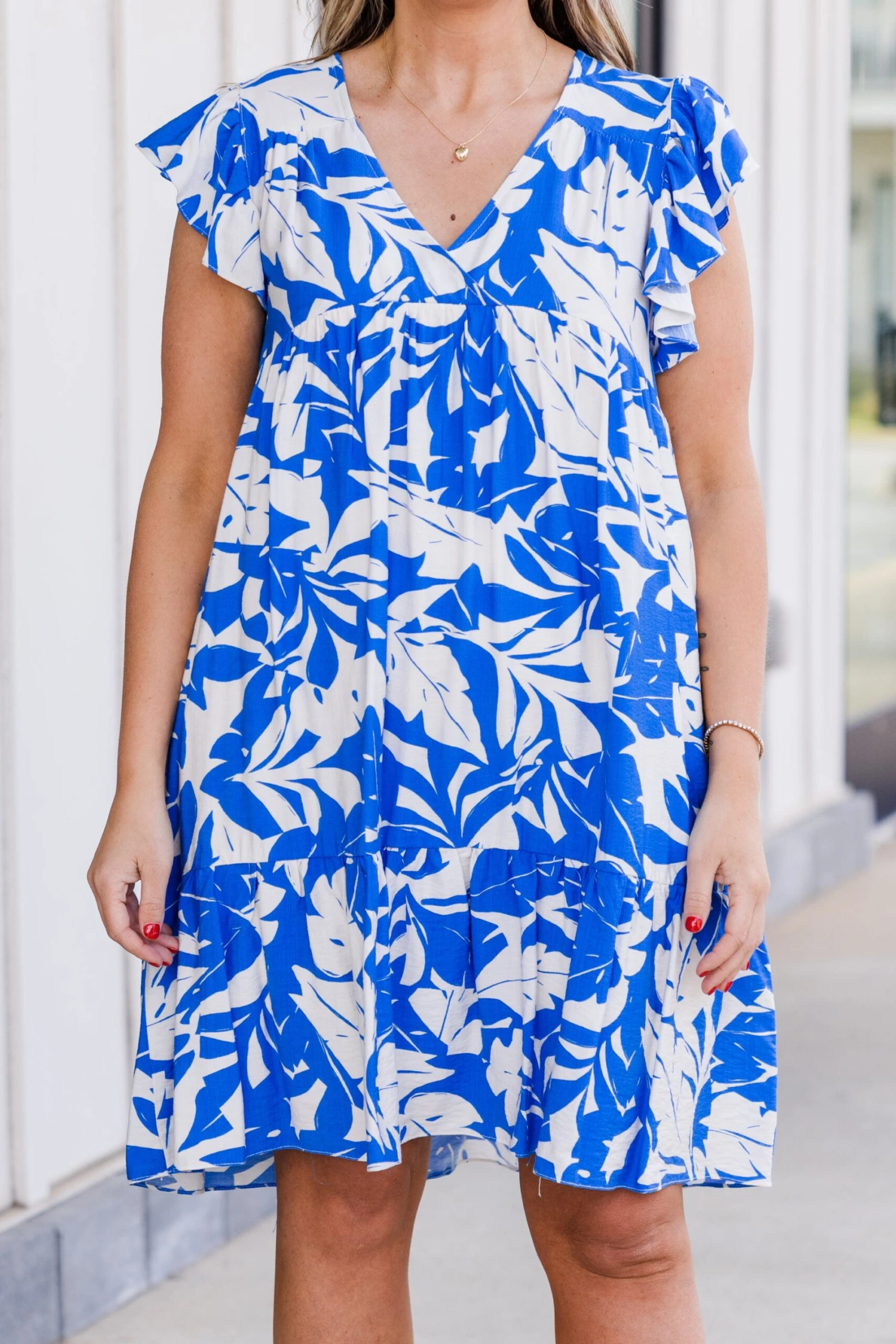 Next Big Move Dress, Royal-Off White 6 Next Big Move Dress, Royal-Off White - Image 6