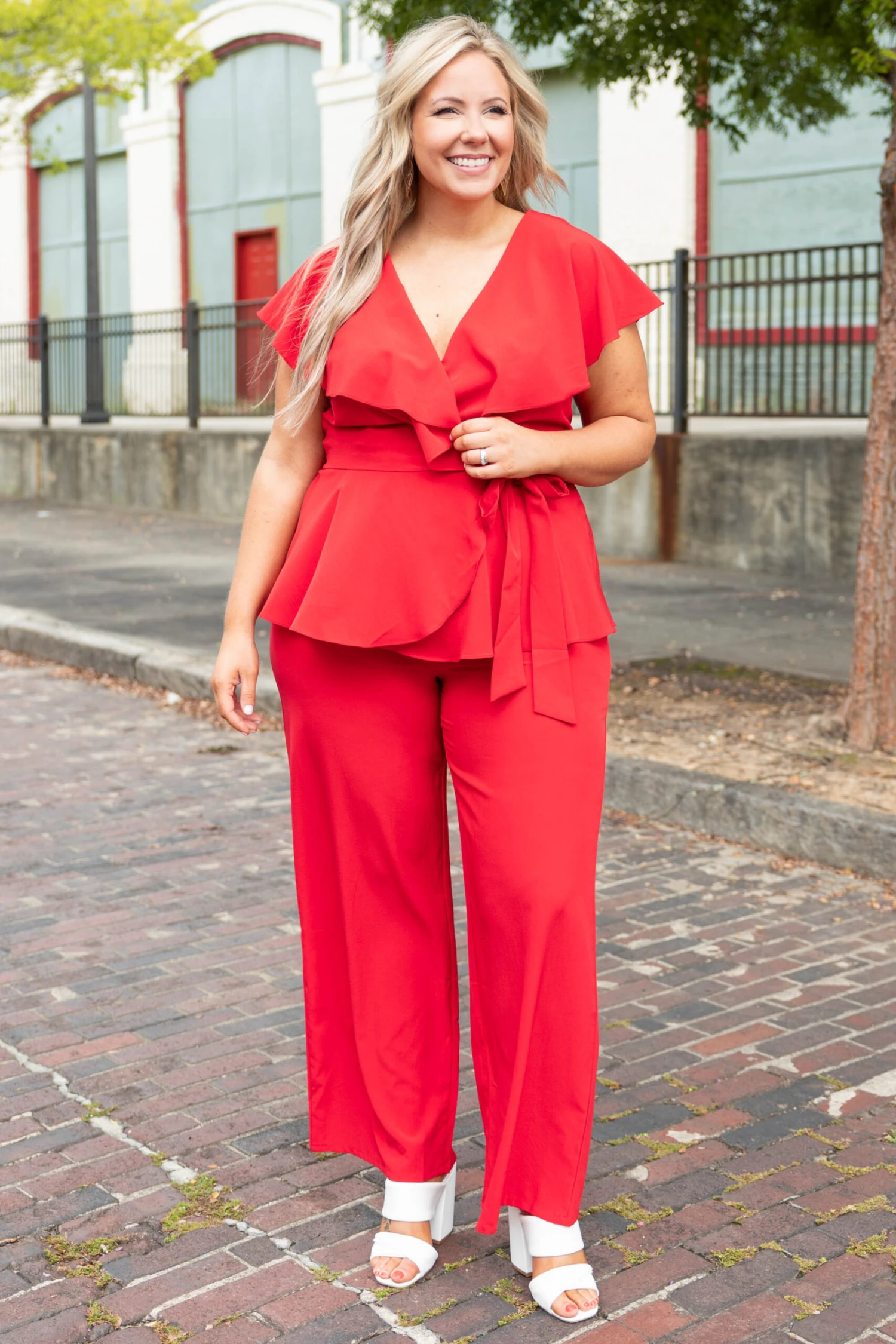 Next Level Class Jumpsuit, Red 1 Next Level Class Jumpsuit, Red