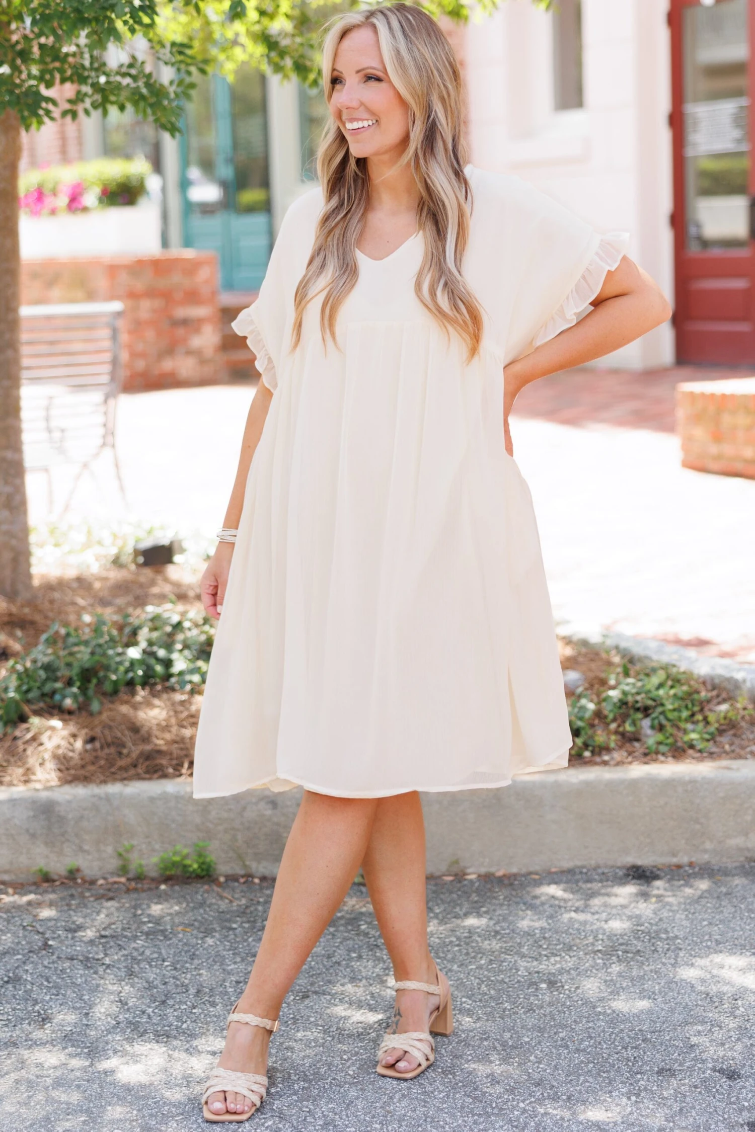 Parlor Strolling Dress, Ivory 2 Parlor Strolling Dress, Ivory - Image 2