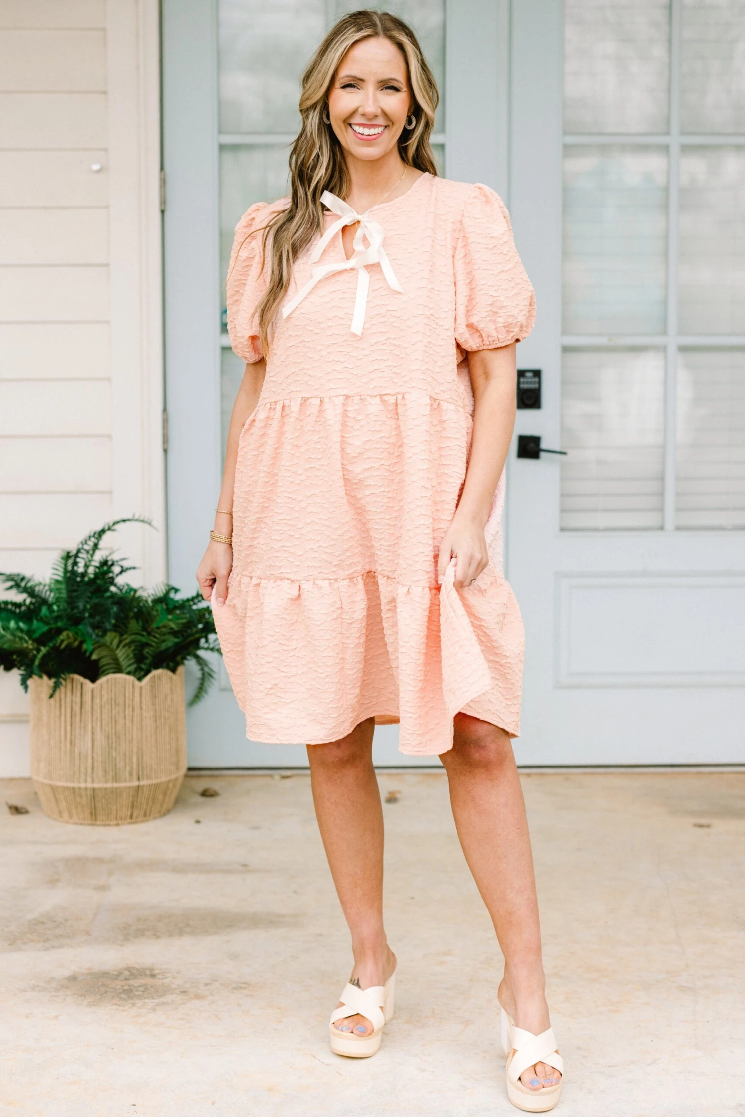 Porcelain Bloom Dress, Pink 3 Porcelain Bloom Dress, Pink - Image 3