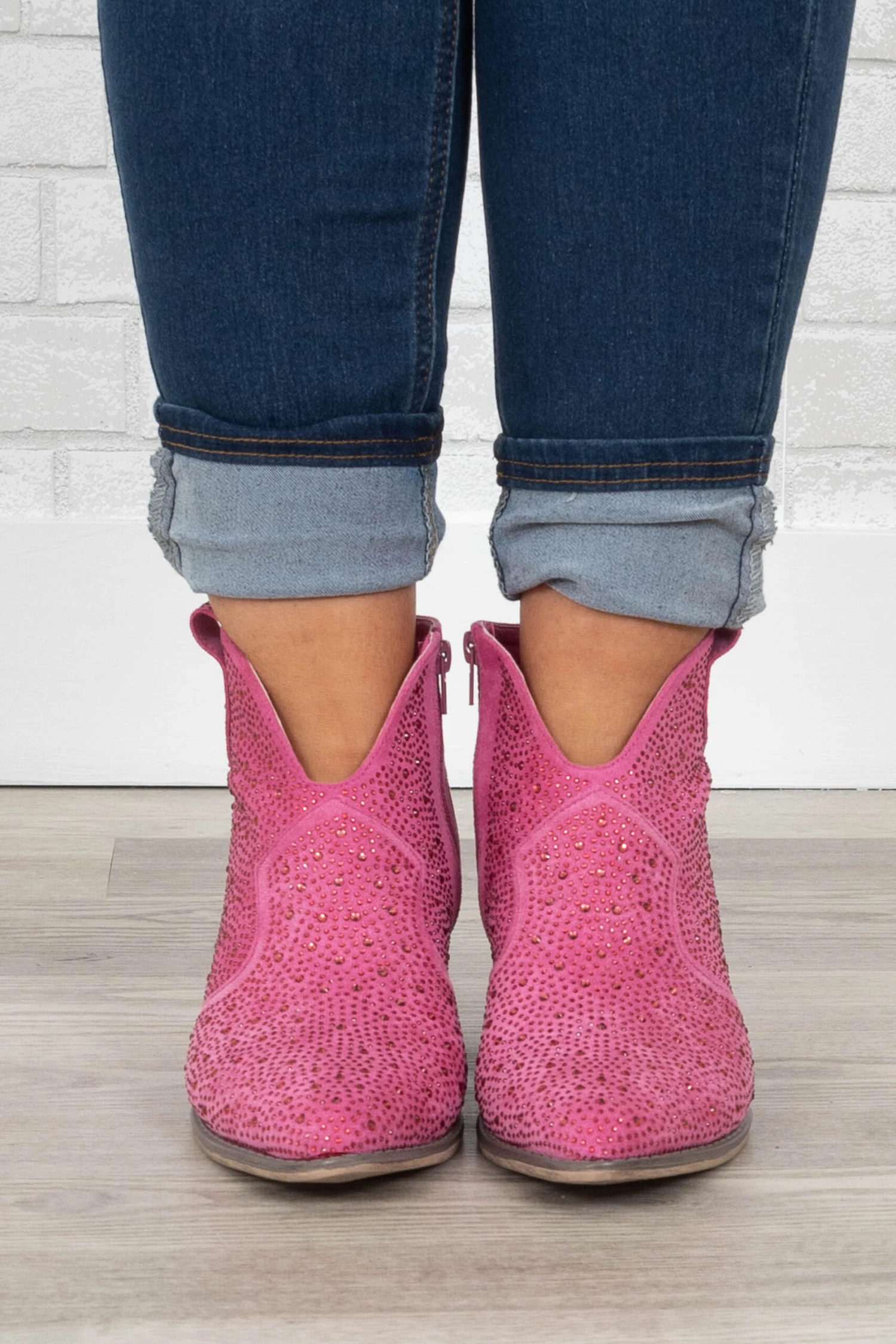 Pretty Pinkalicious Booties, Fuchsia 4 Pretty Pinkalicious Booties, Fuchsia - Image 4