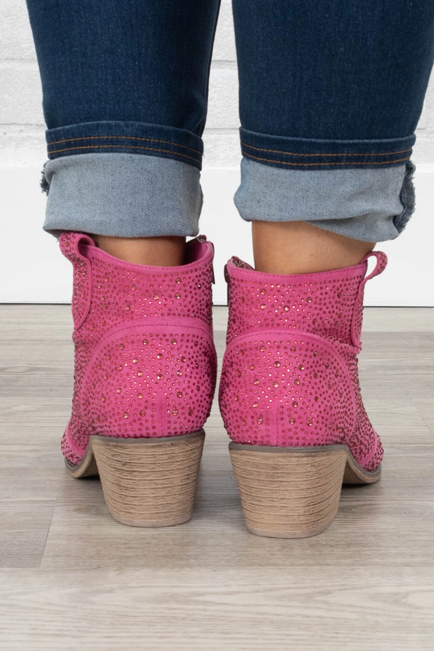 Pretty Pinkalicious Booties, Fuchsia 5 Pretty Pinkalicious Booties, Fuchsia - Image 5