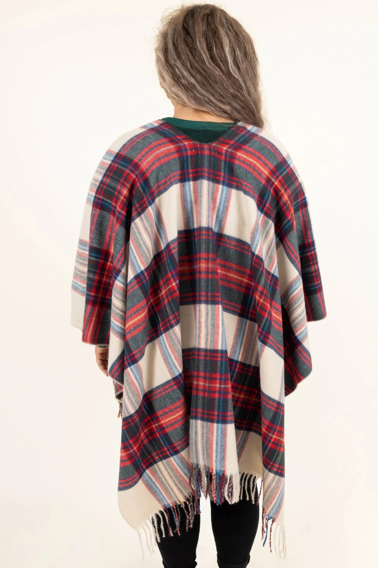 Rocky Road Poncho, Red-Green 5 Rocky Road Poncho, Red-Green - Image 5