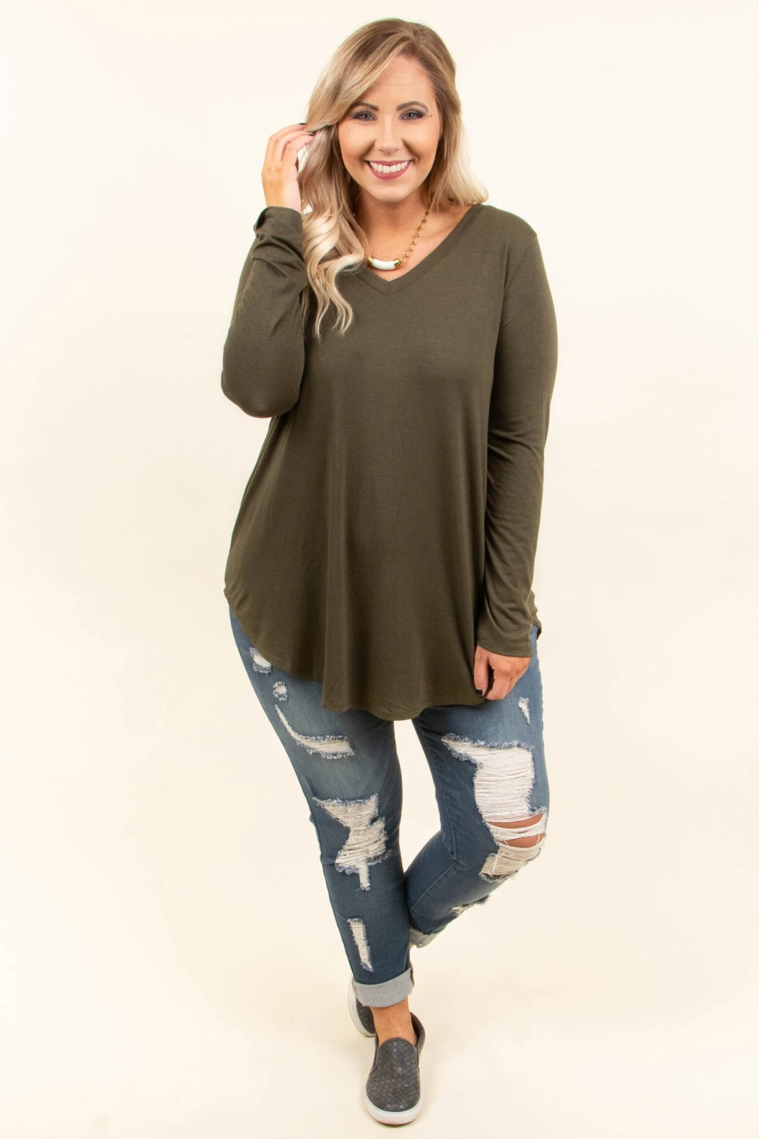 All Things Nice Top, Dark Olive 2 All Things Nice Top, Dark Olive - Image 2