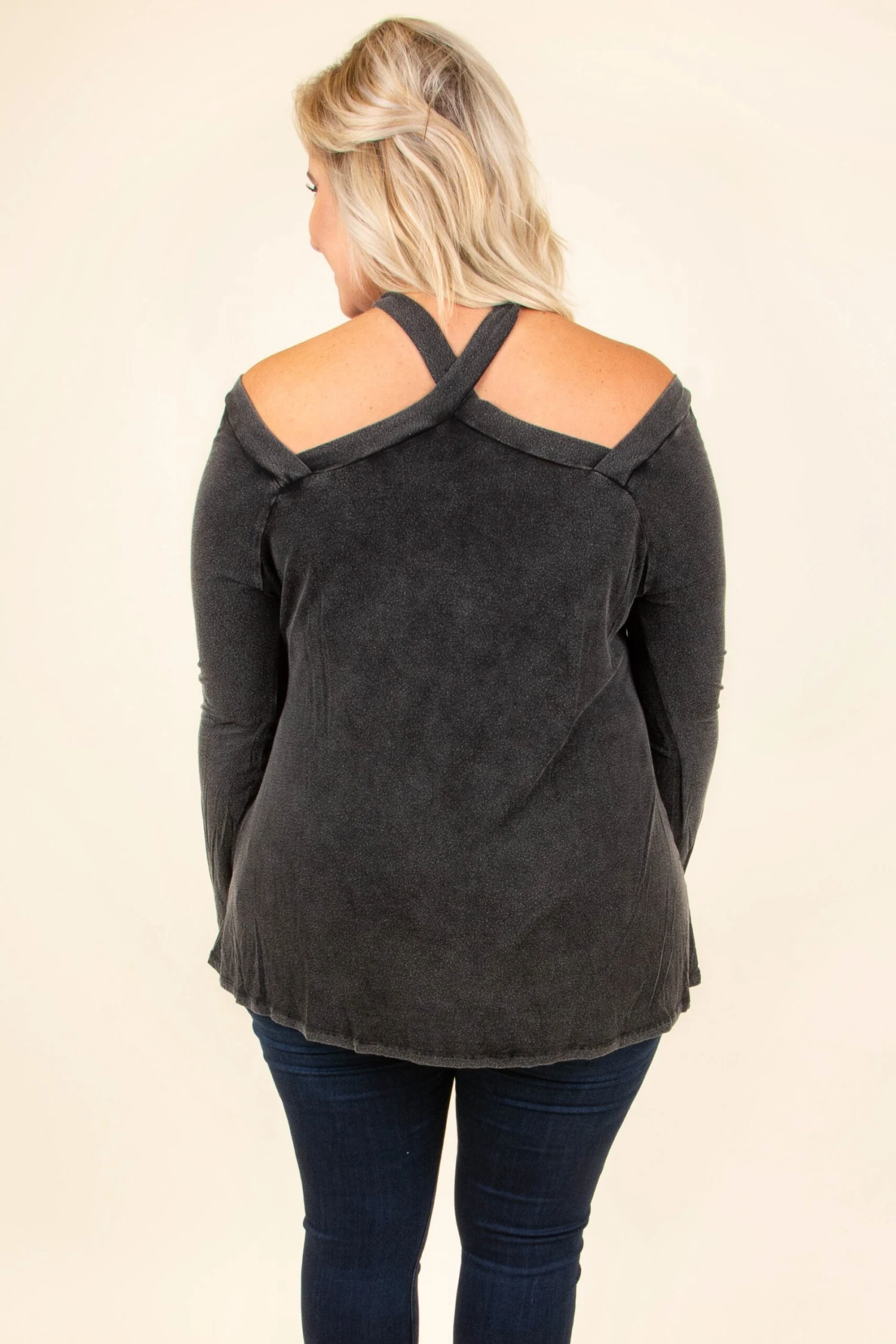 Anything But Basic Top, Charcoal 4 Anything But Basic Top, Charcoal - Image 4