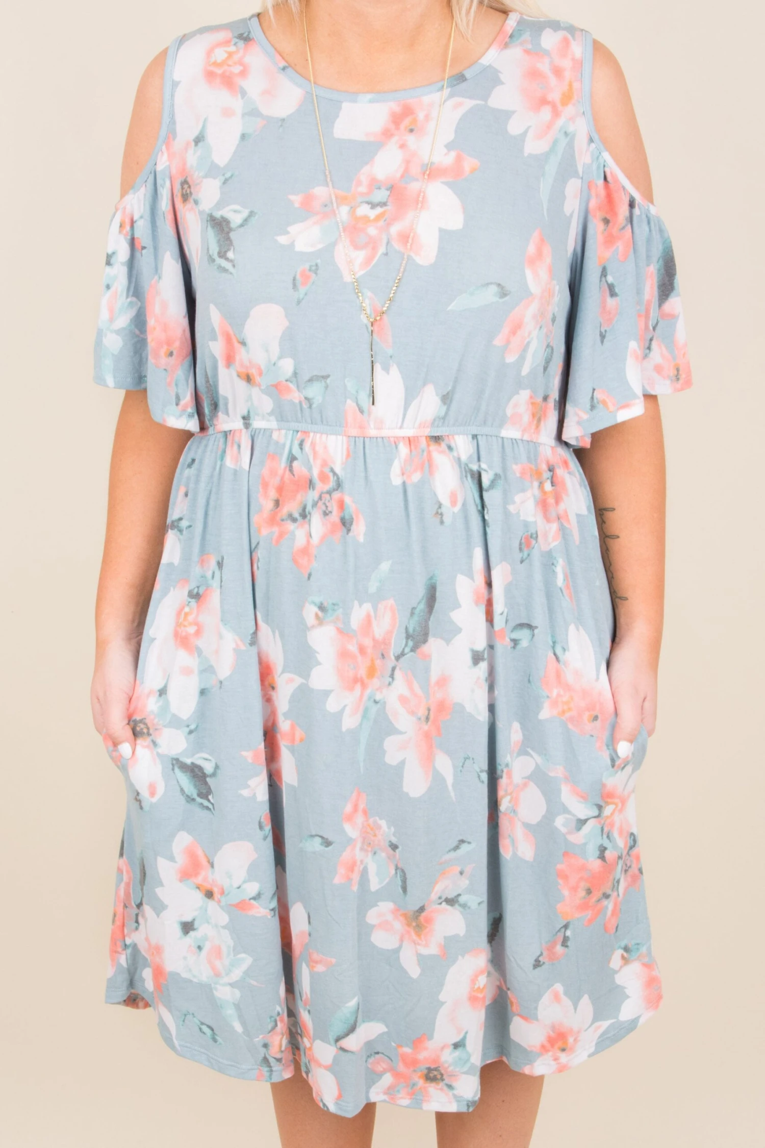 By The Seaside Dress, Blue 3 By The Seaside Dress, Blue - Image 3