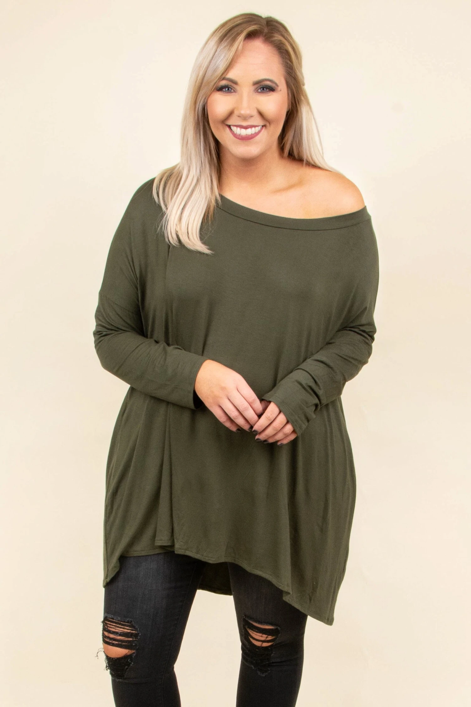 Cozy Mornings Tunic, Olive 1 Cozy Mornings Tunic, Olive