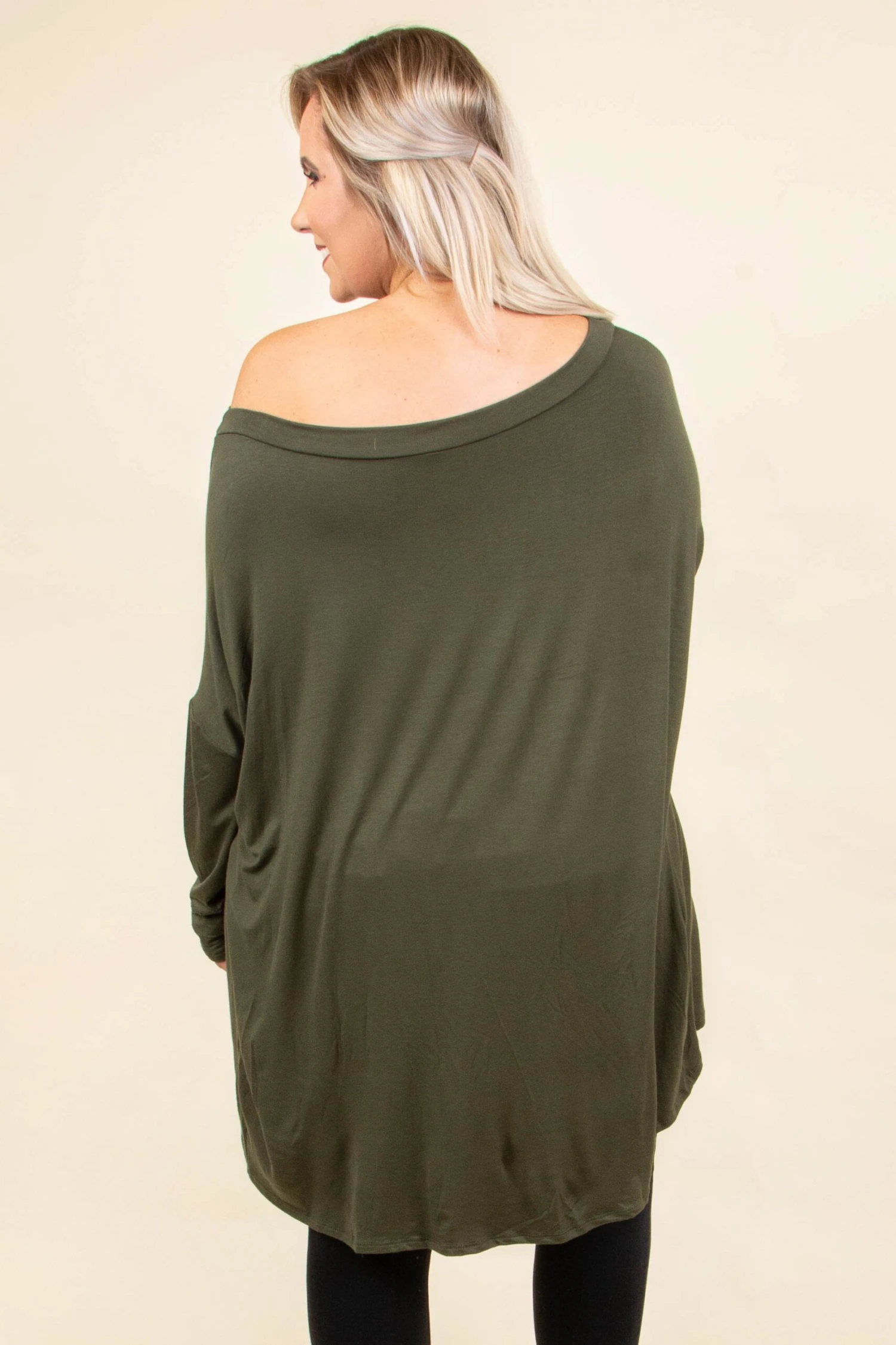 Cozy Mornings Tunic, Olive 4 Cozy Mornings Tunic, Olive - Image 4