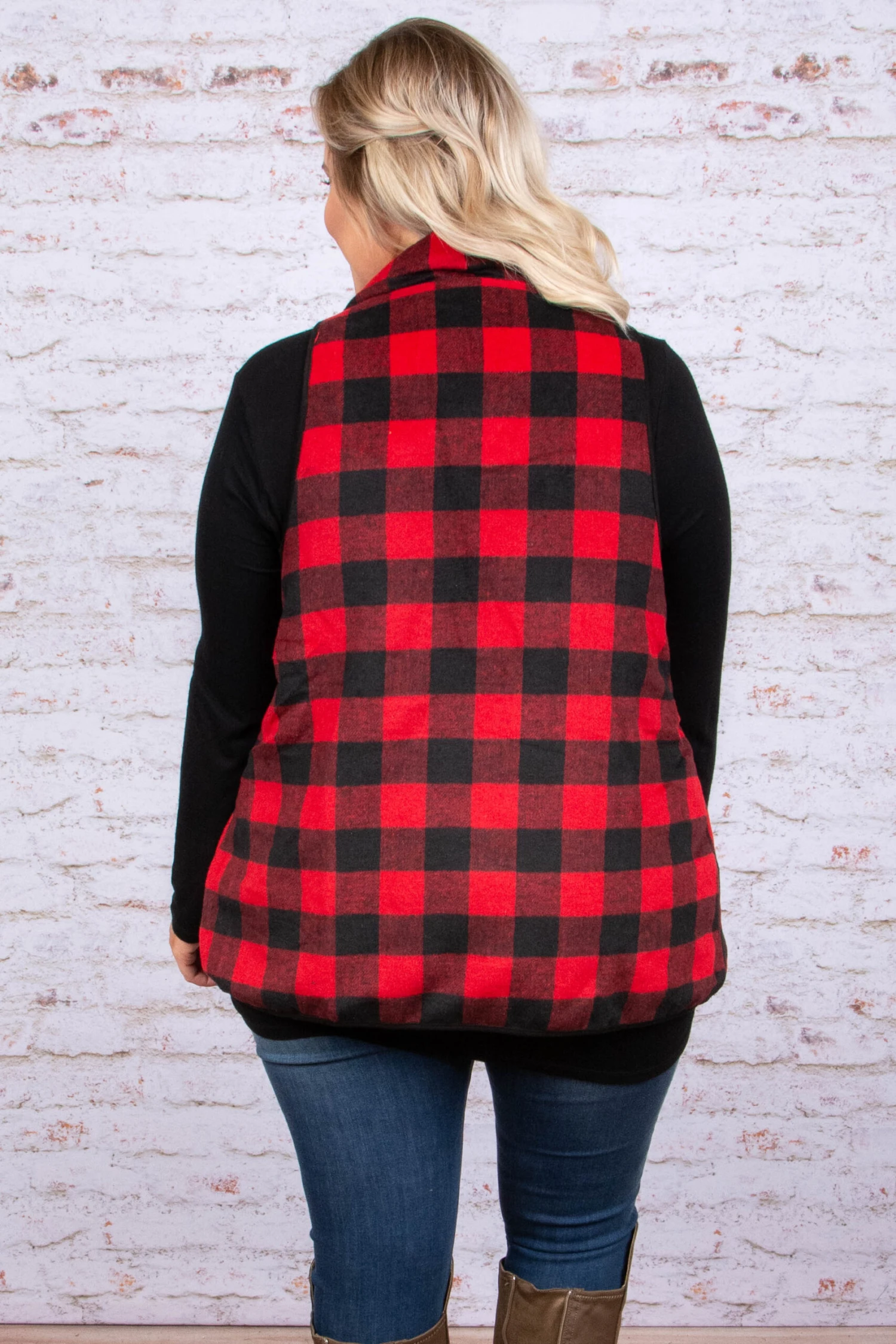 Keep Me Cozy Vest, Red 4 Keep Me Cozy Vest, Red - Image 4