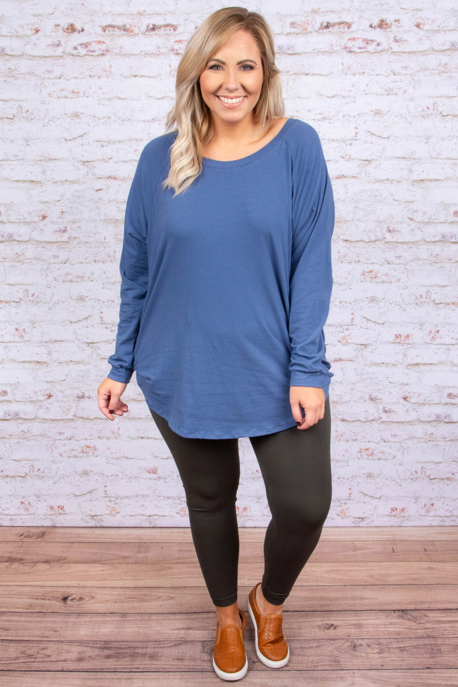 Luxe Leggings, Long Charcoal 2 Luxe Leggings, Long Charcoal - Image 2