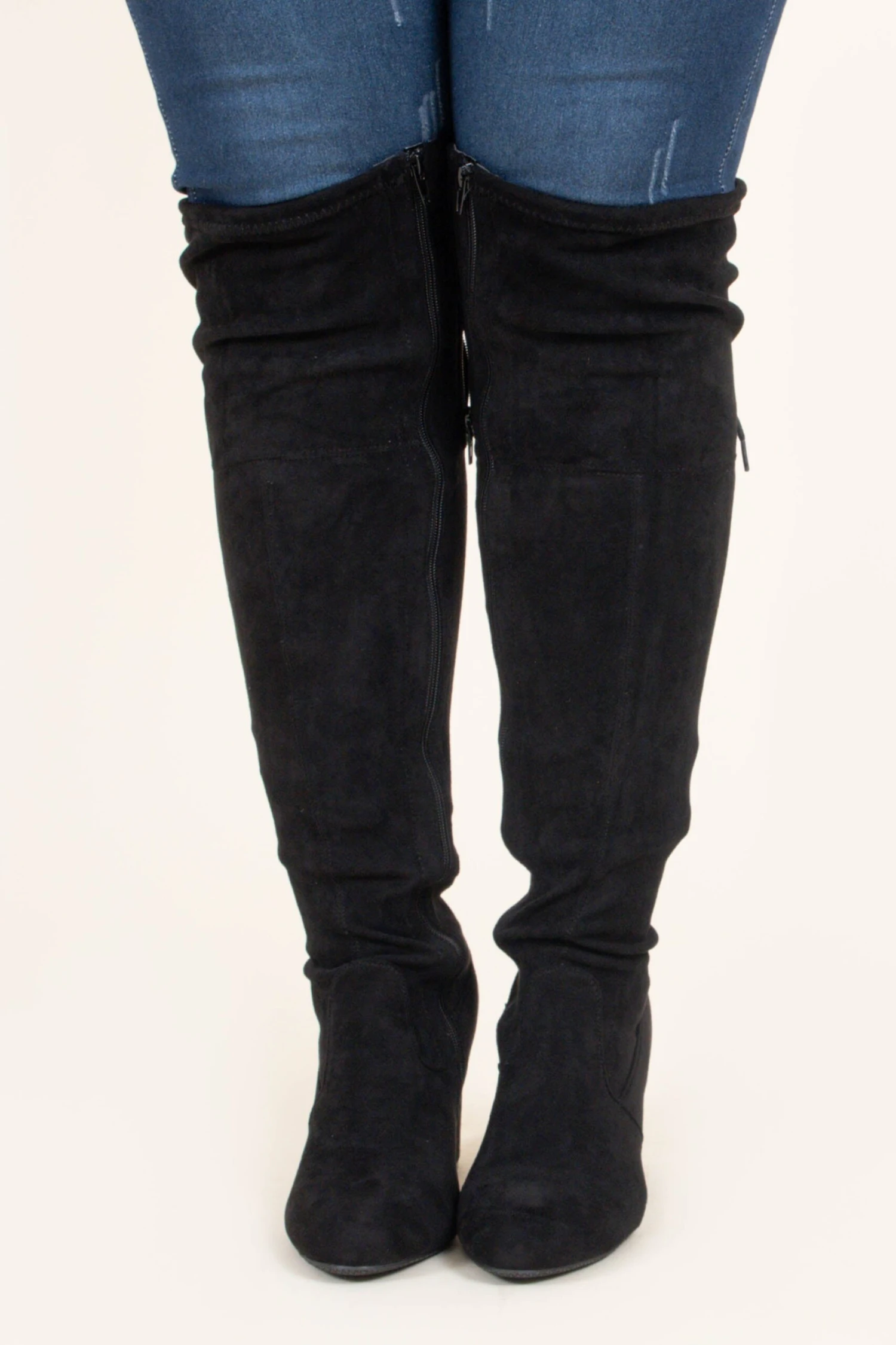 Slaying Suede Boots, Black 4 Slaying Suede Boots, Black - Image 4