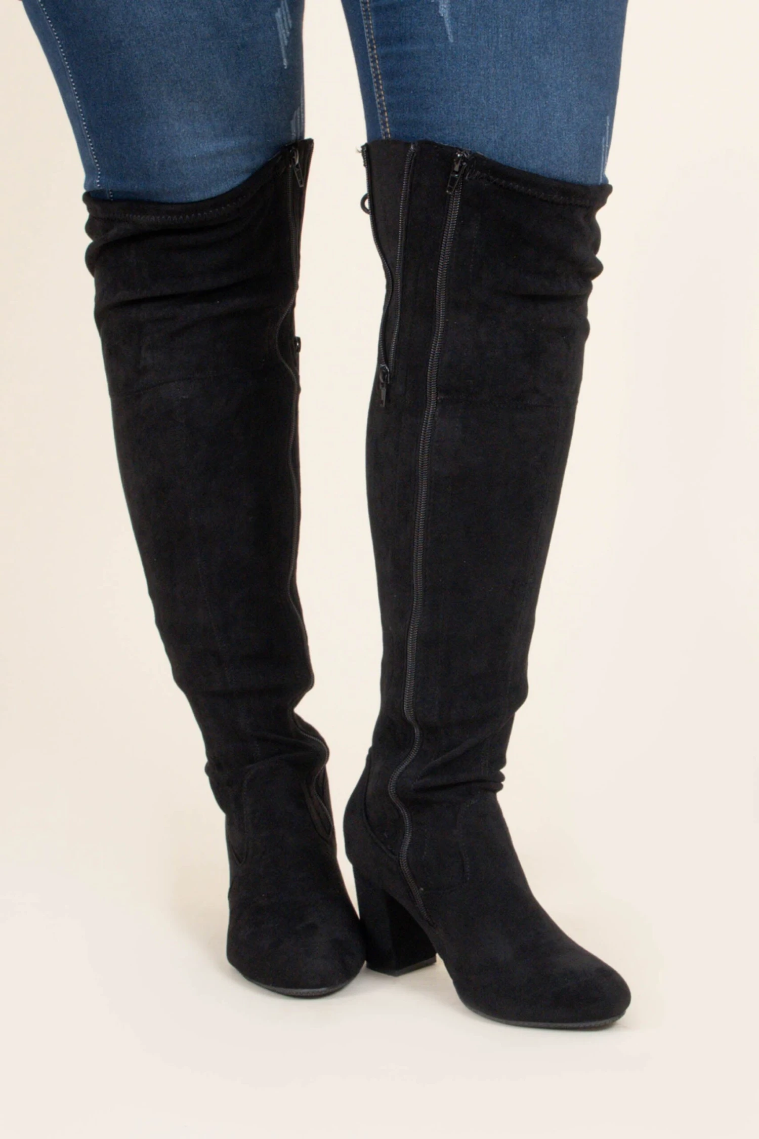 Slaying Suede Boots, Black 2 Slaying Suede Boots, Black - Image 2