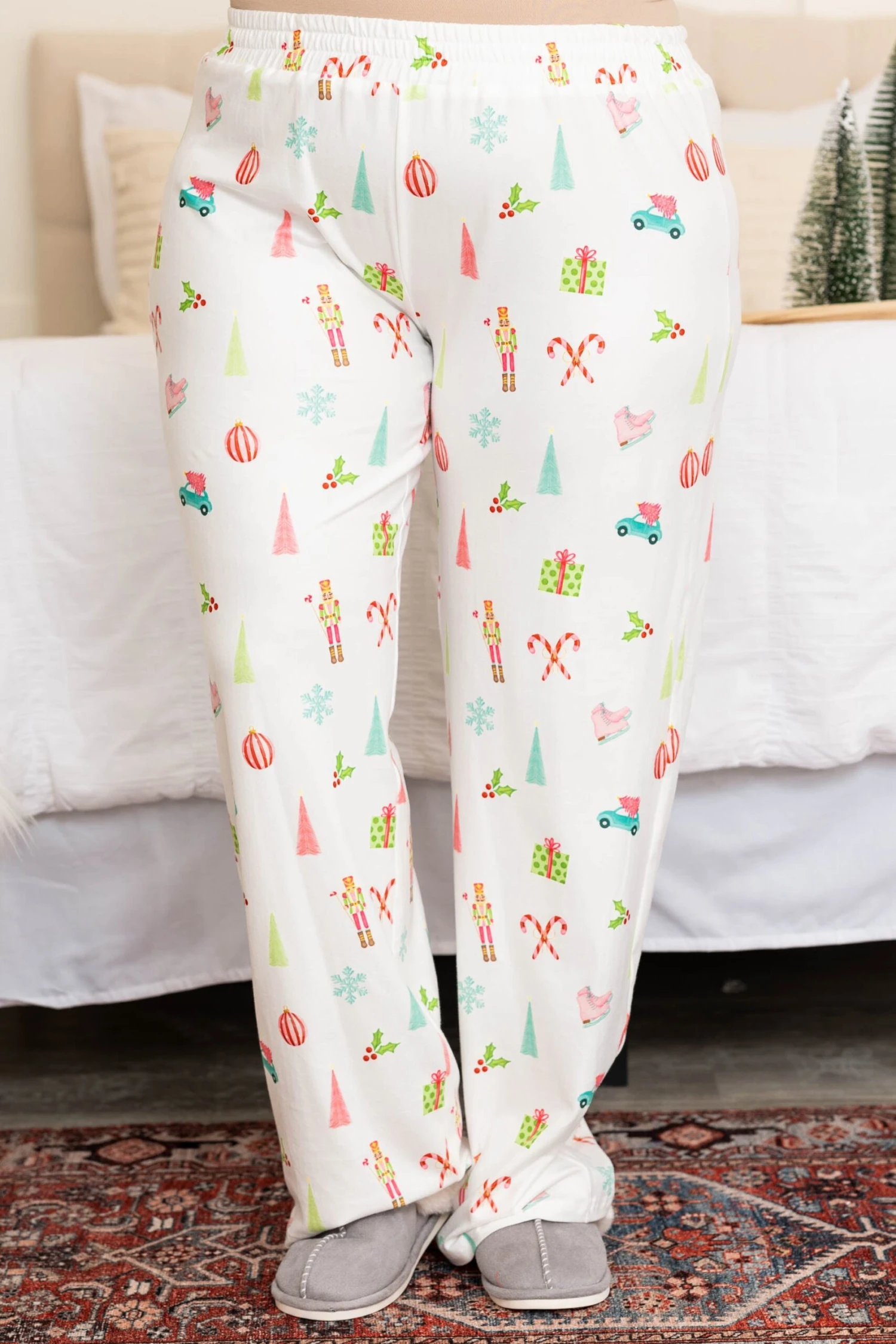 Snow Wishes Pajama Pants, White 3 Snow Wishes Pajama Pants, White - Image 3