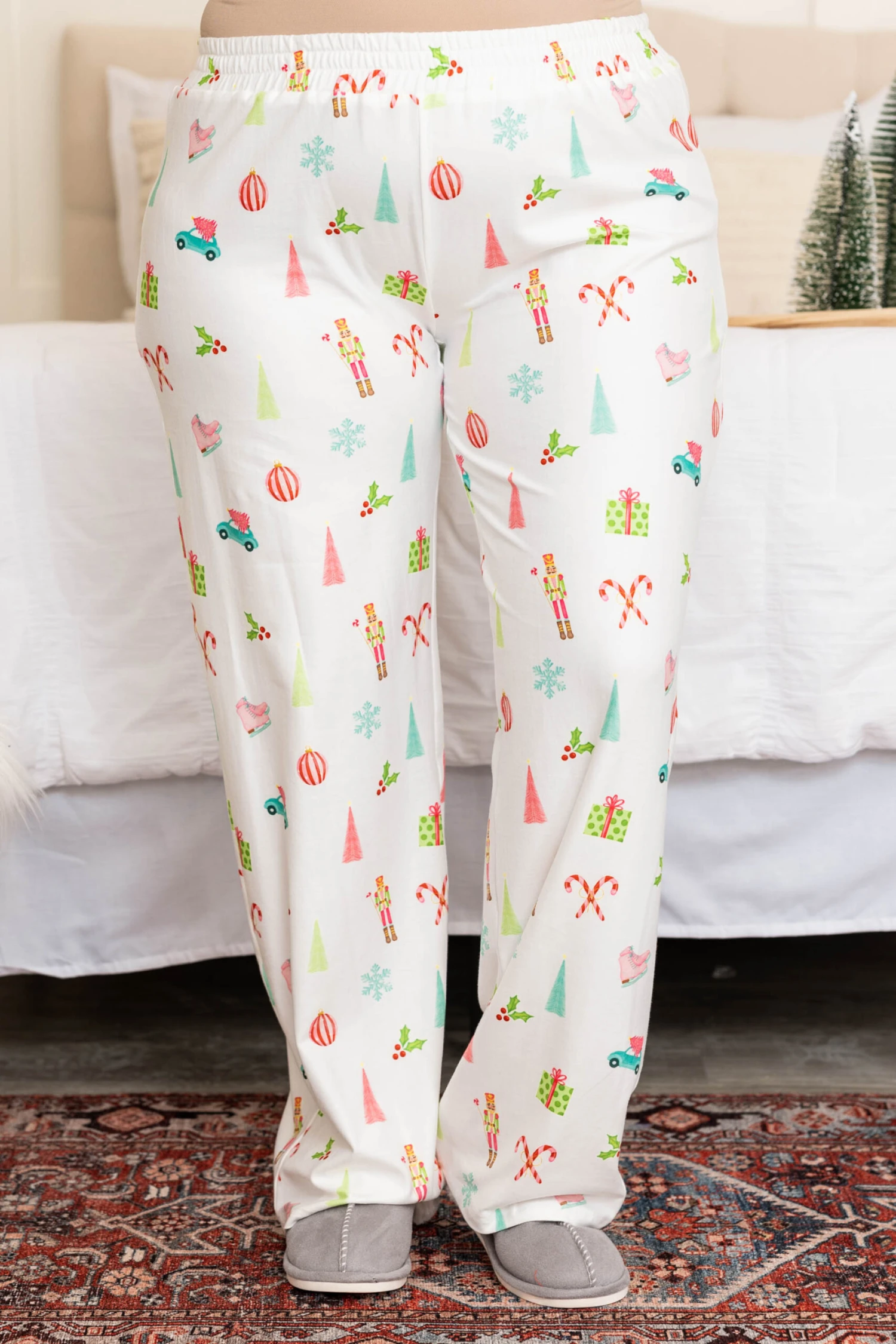 Snow Wishes Pajama Pants, White 1 Snow Wishes Pajama Pants, White