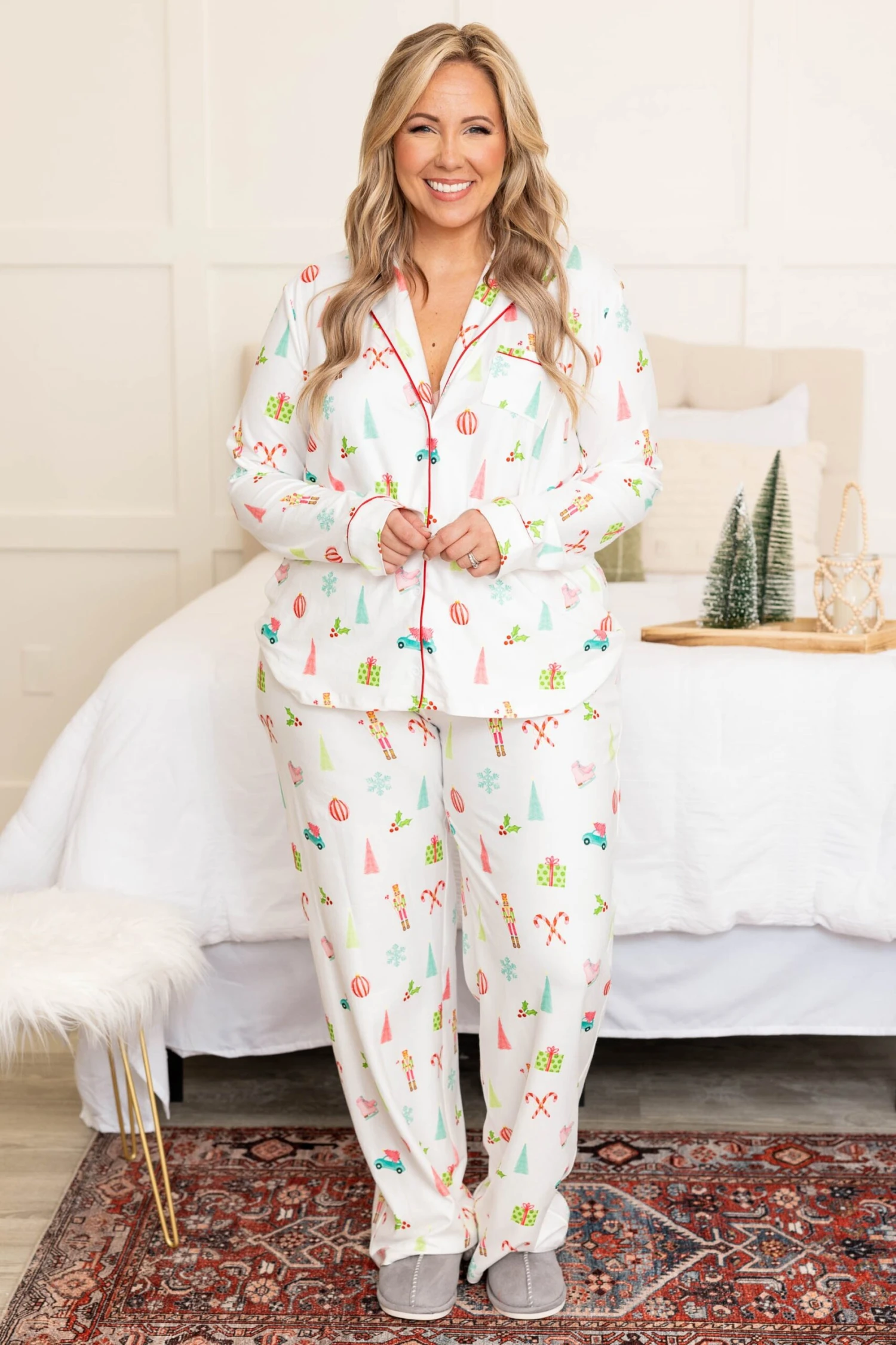 Snow Wishes Pajama Pants, White 4 Snow Wishes Pajama Pants, White - Image 4