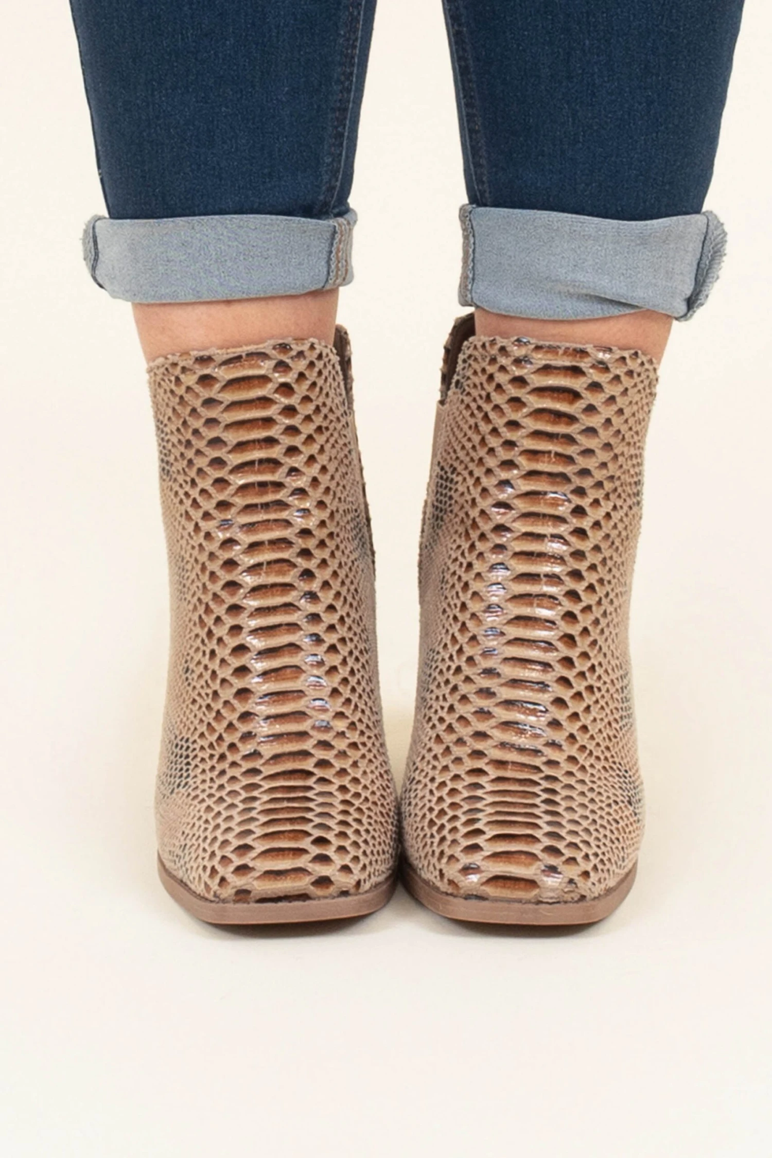 That's So Diva Booties, Taupe 3 That's So Diva Booties, Taupe - Image 3