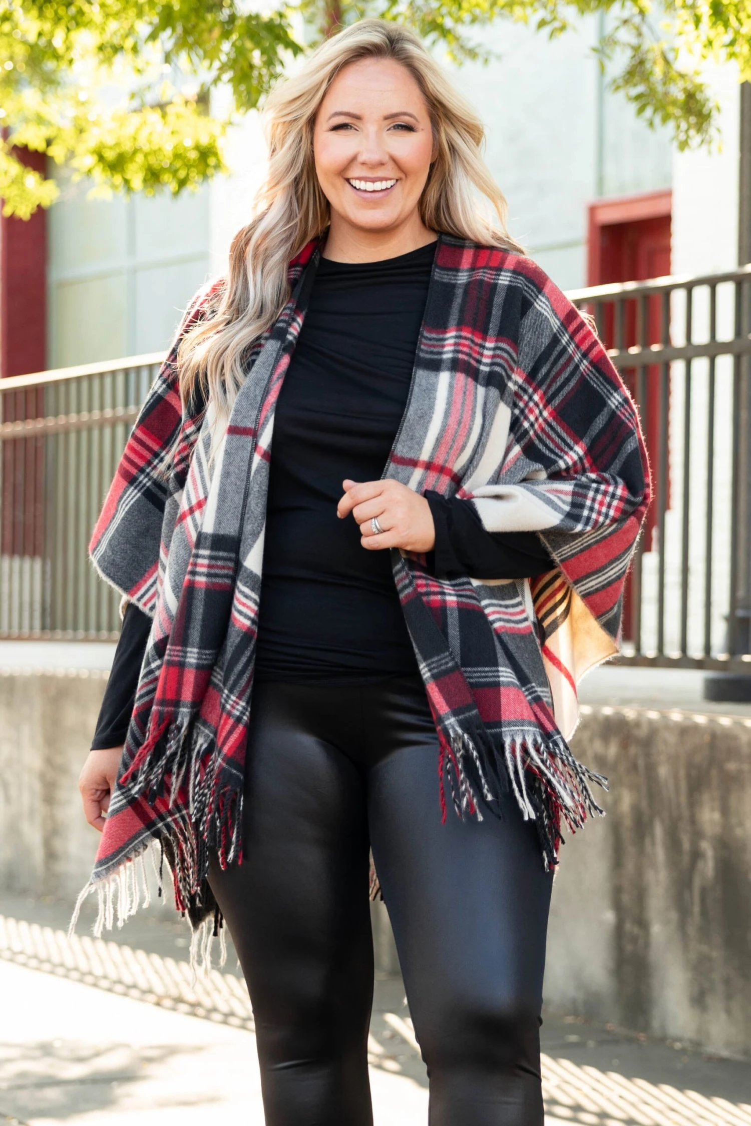 The Overlook Poncho, Red 1 The Overlook Poncho, Red