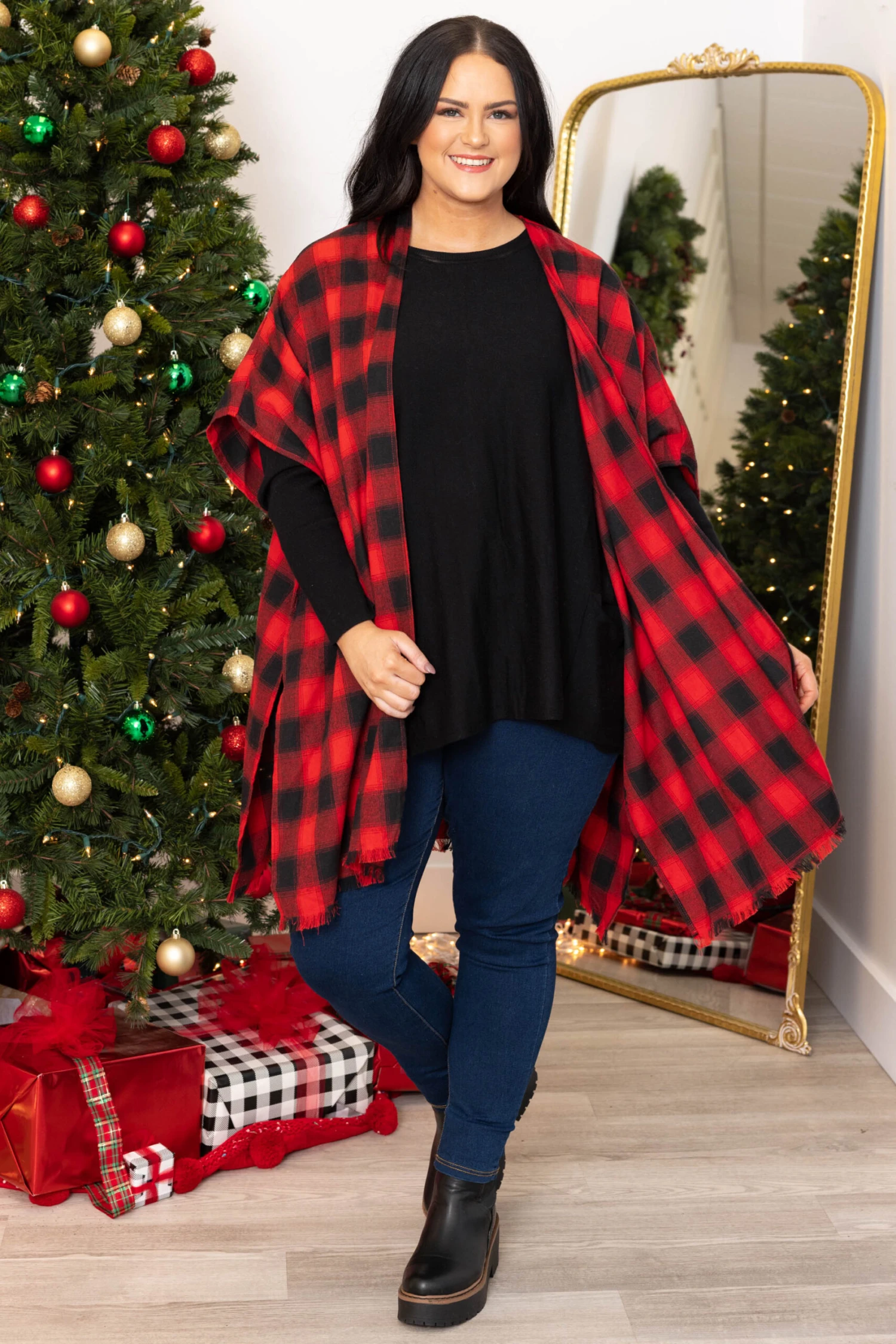 The Strength I Can Give Poncho, Red 2 The Strength I Can Give Poncho, Red - Image 2