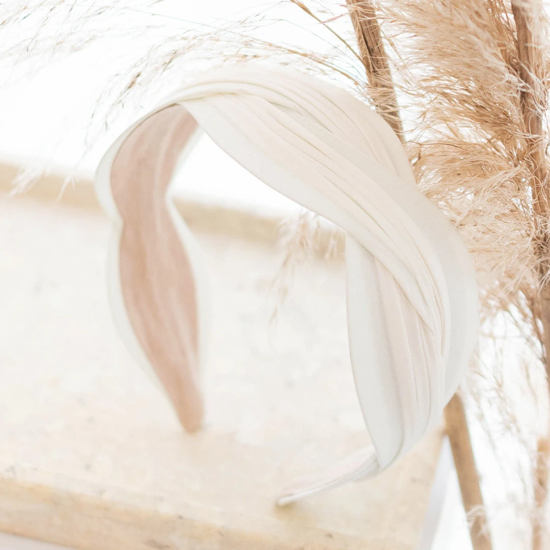 Think A Happy Thought Headband, Ivory 6 Think A Happy Thought Headband, Ivory - Image 6