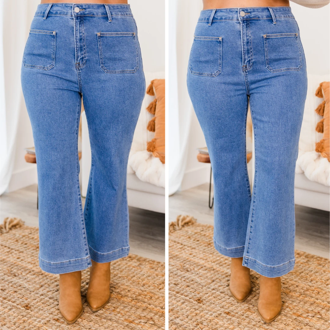 Don't Think Twice Jeans, Medium Wash 1 Don't Think Twice Jeans, Medium Wash