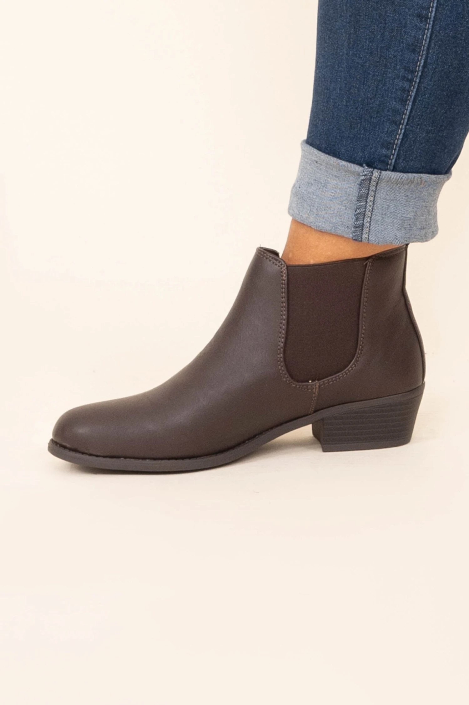 Waiting For A Miracle Booties, Brown 3 Waiting For A Miracle Booties, Brown - Image 3