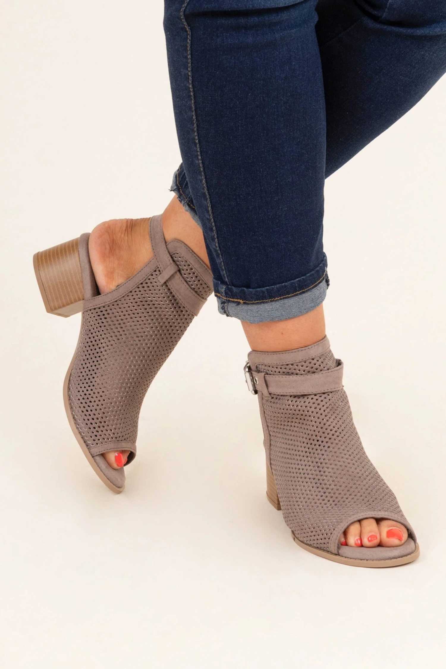 Walk The Talk Booties, Taupe 2 Walk The Talk Booties, Taupe - Image 2