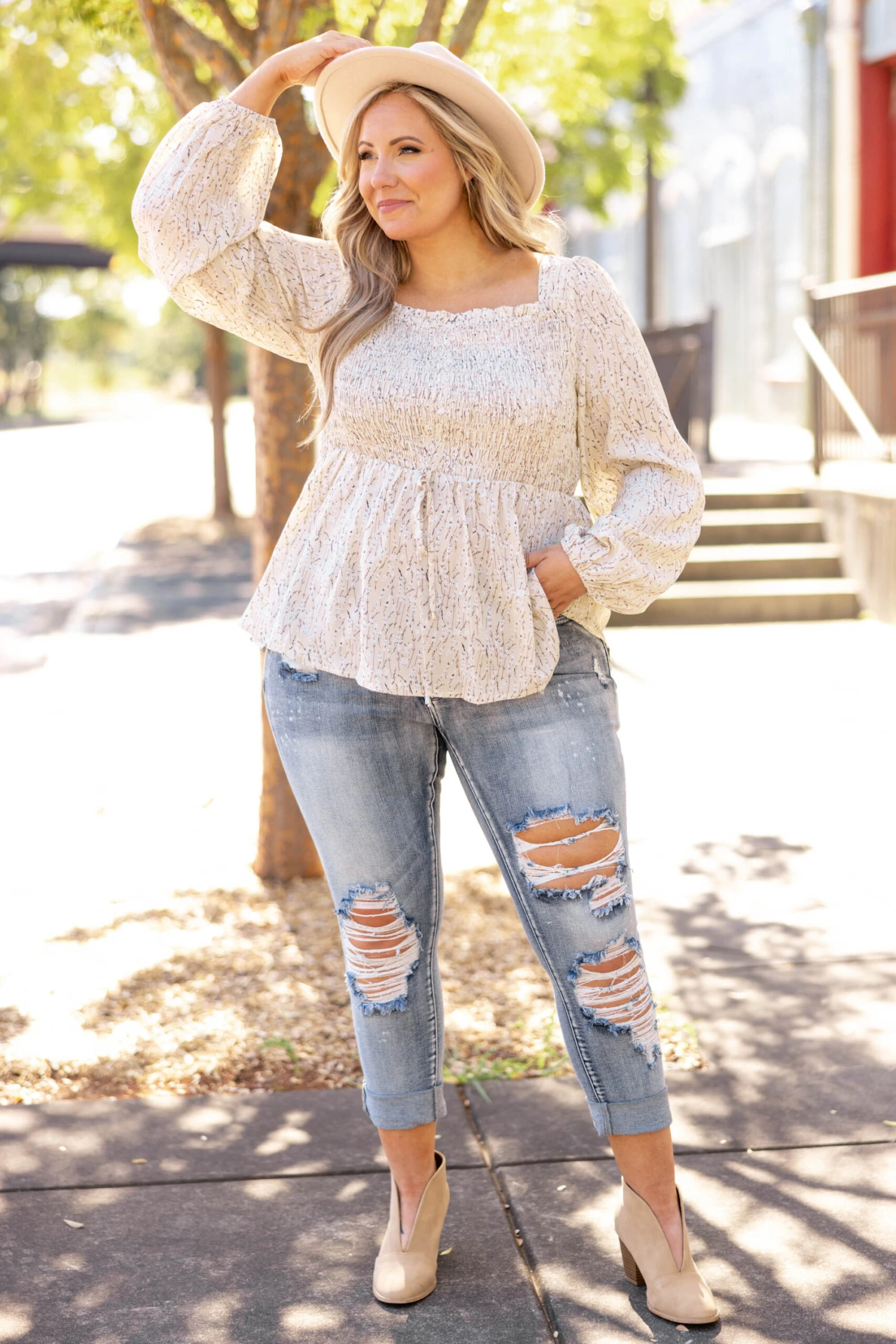 Deeply Touched Top, Ivory 3 Deeply Touched Top, Ivory - Image 3