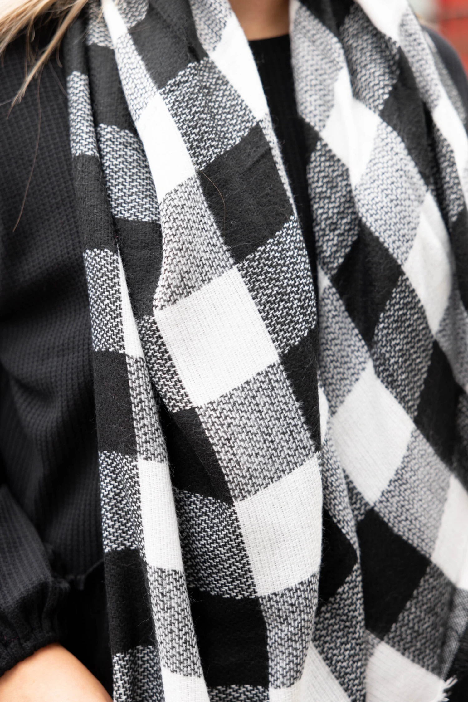 Whisked Away Scarf, Black-White 5 Whisked Away Scarf, Black-White - Image 5