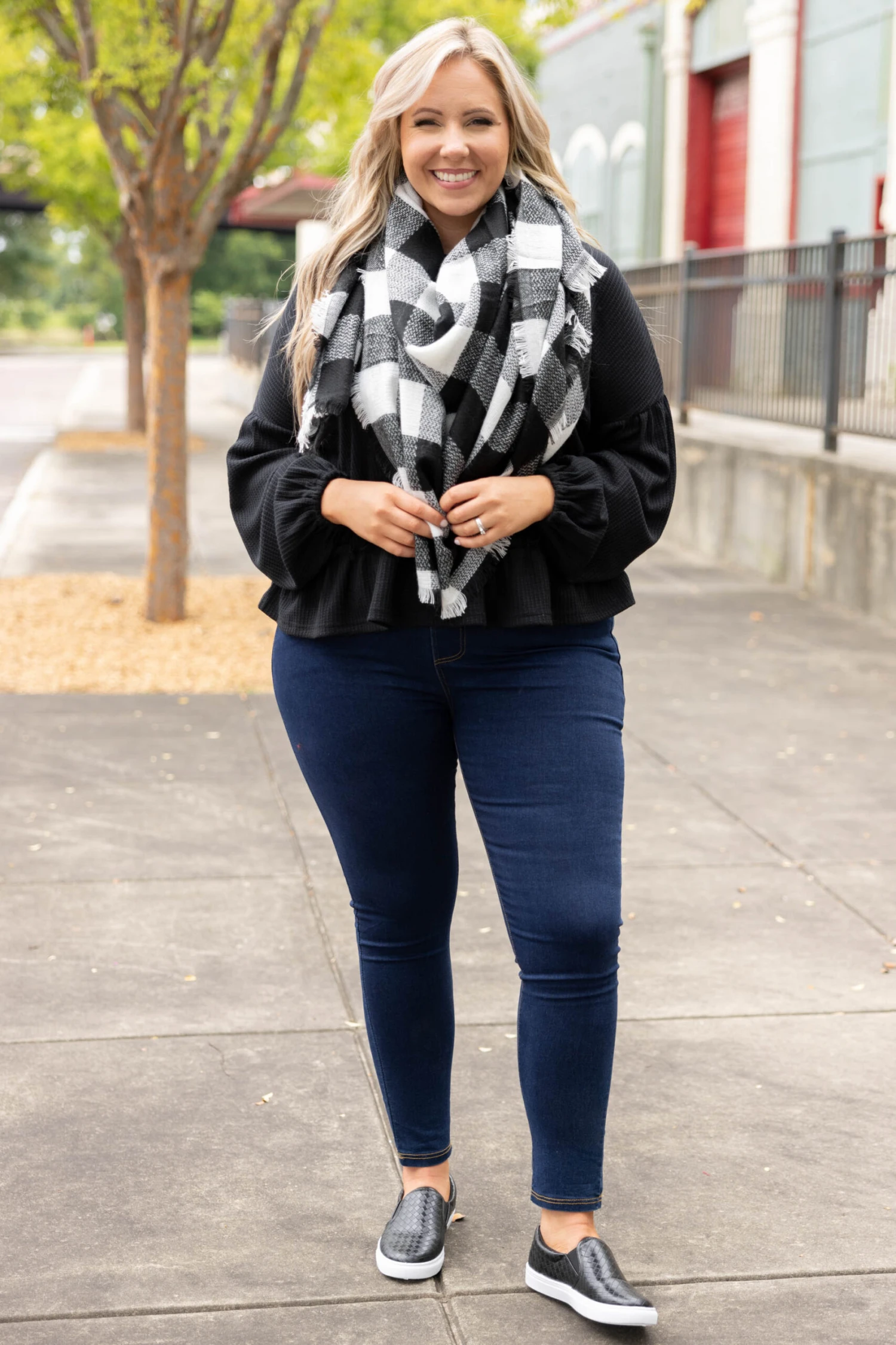 Whisked Away Scarf, Black-White 3 Whisked Away Scarf, Black-White - Image 3