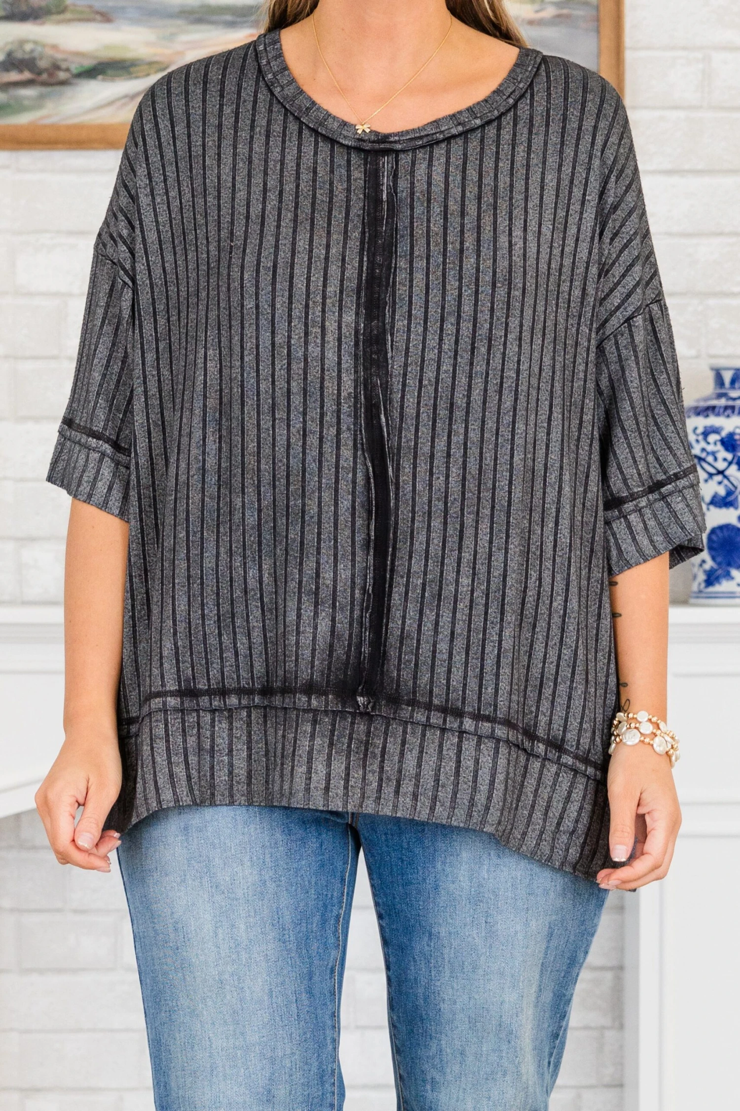 You're All Mine Top, Ash Black 4 You're All Mine Top, Ash Black - Image 4