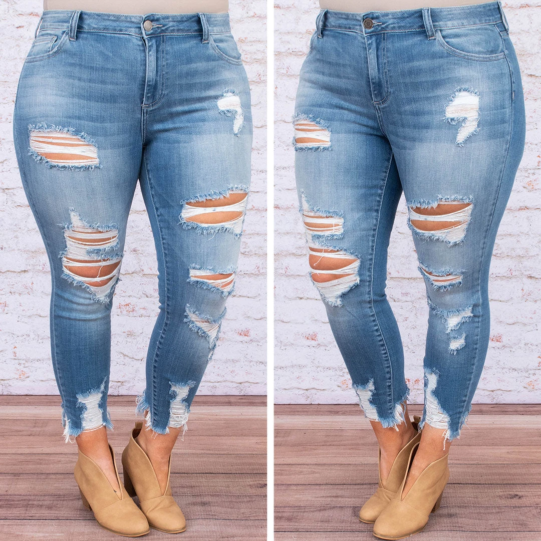 Blank Slate Skinny Jeans, Medium Wash 5 Blank Slate Skinny Jeans, Medium Wash - Image 5