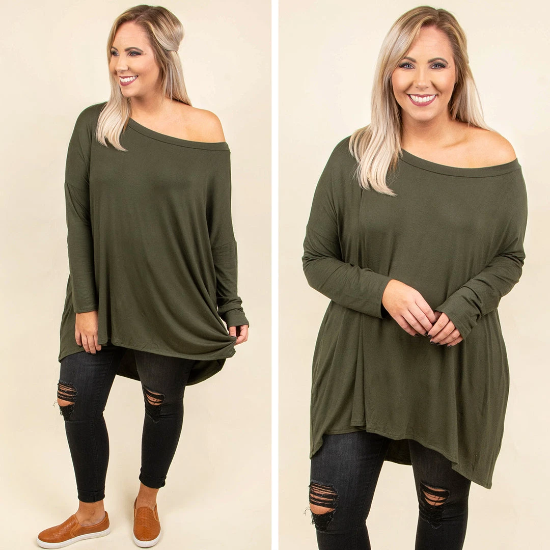 Cozy Mornings Tunic, Olive 5 Cozy Mornings Tunic, Olive - Image 5