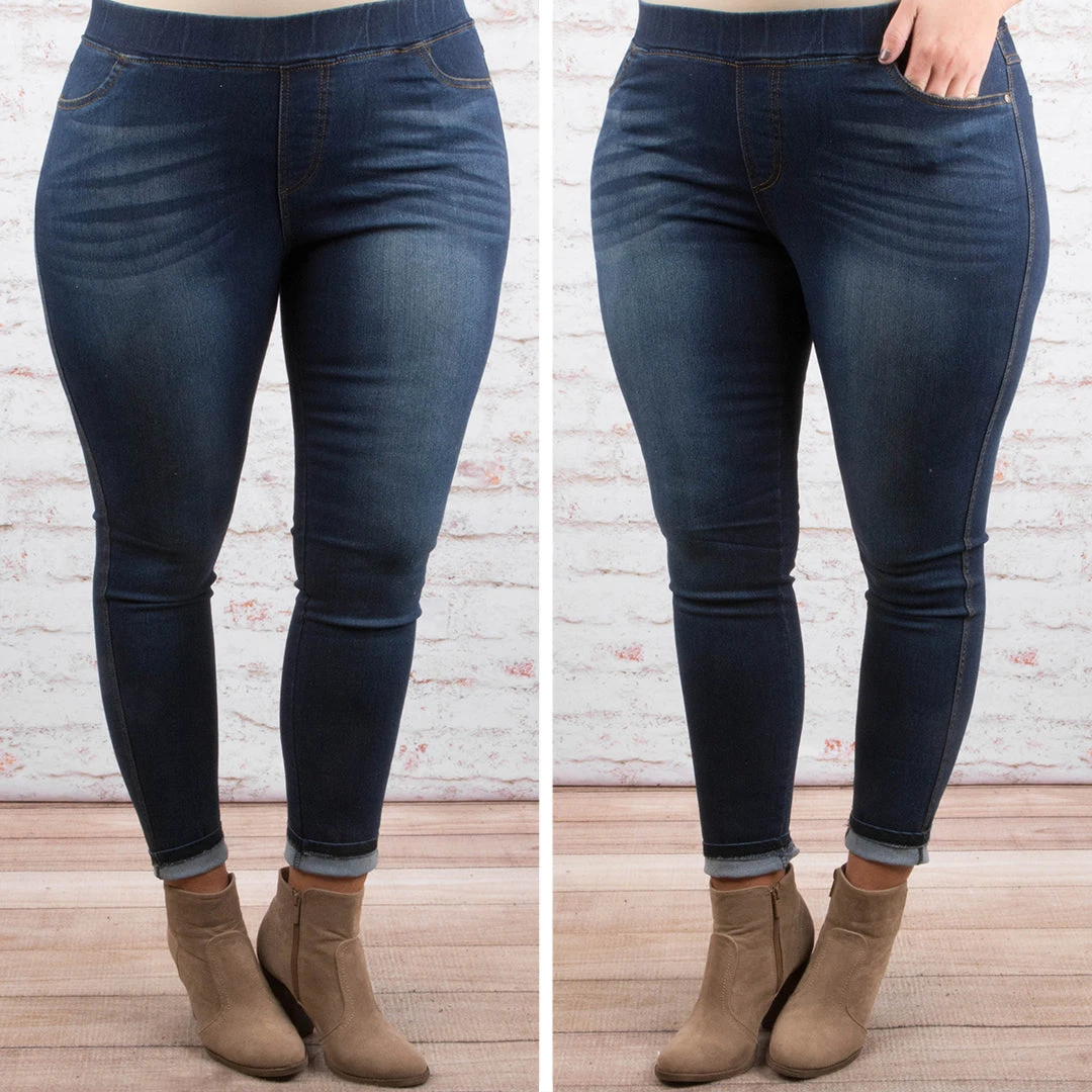 I'll Try Jeggings, Denim 5 I'll Try Jeggings, Denim - Image 5