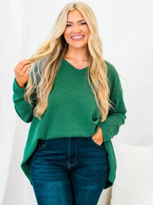 Chic Soul Store -Chic Soul Store FeelTheSameWaySweater HunterGreen
