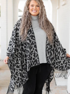 Chic Soul Store -Chic Soul Store TookMeBySurprisePoncho Gray 9540 scaled